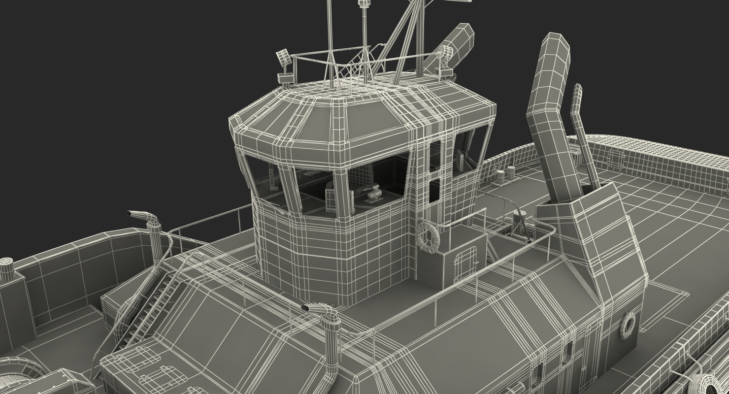 3D Harbour Tug Boat