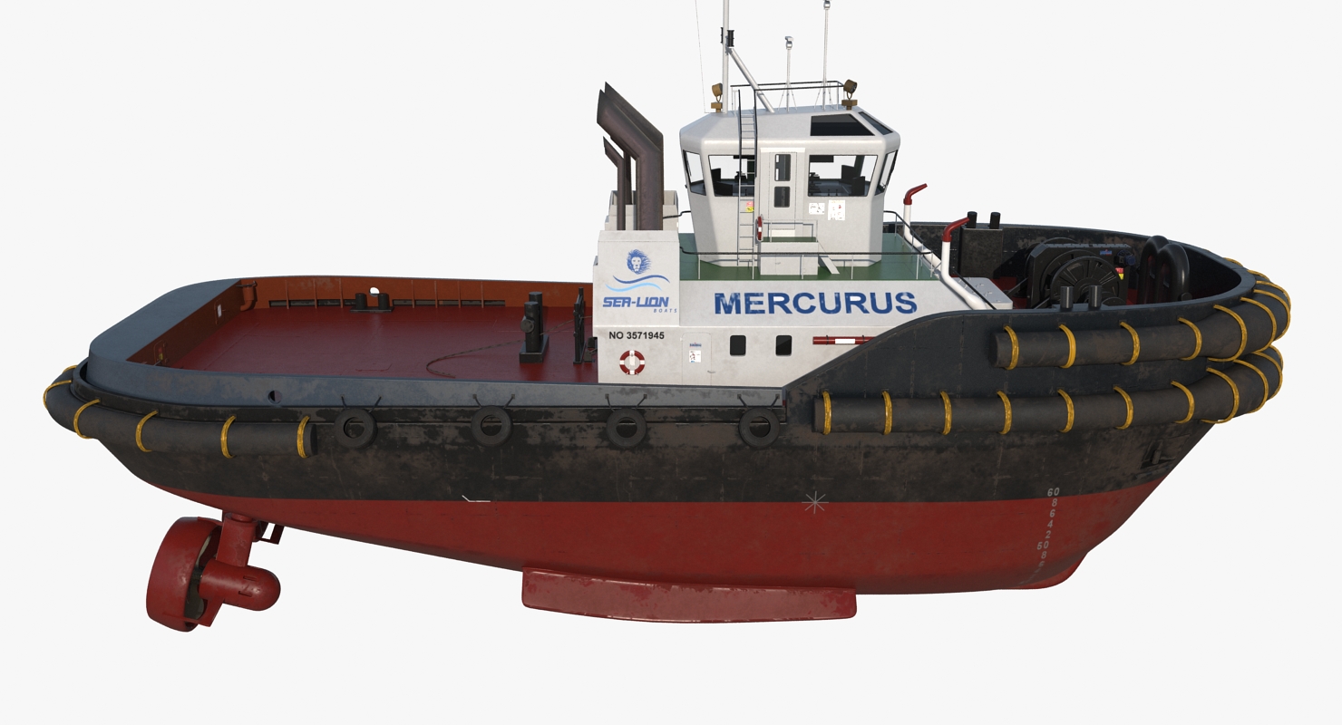 3D Harbour Tug Boat