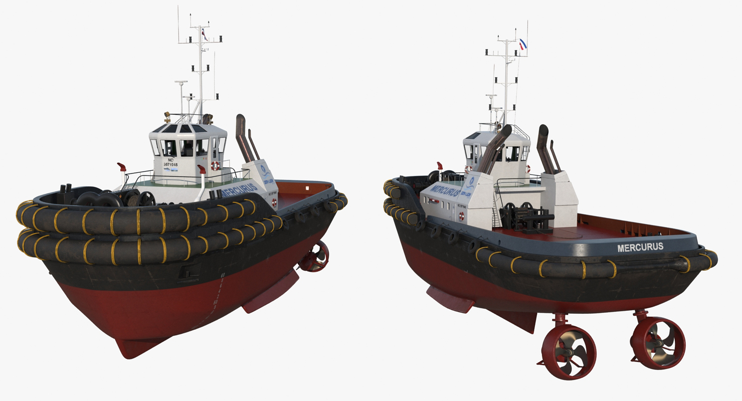 3D Harbour Tug Boat