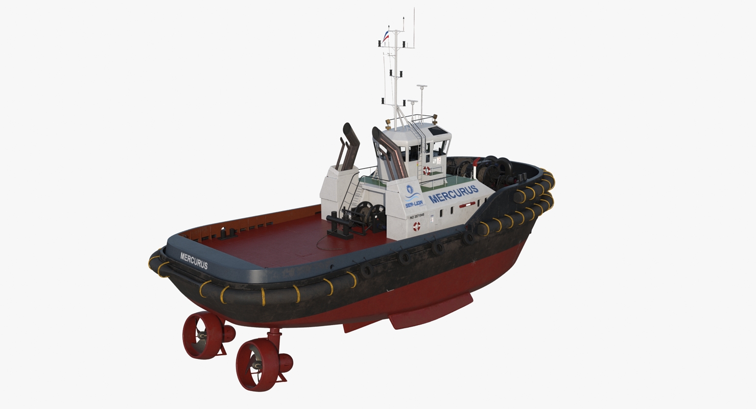 3D Harbour Tug Boat