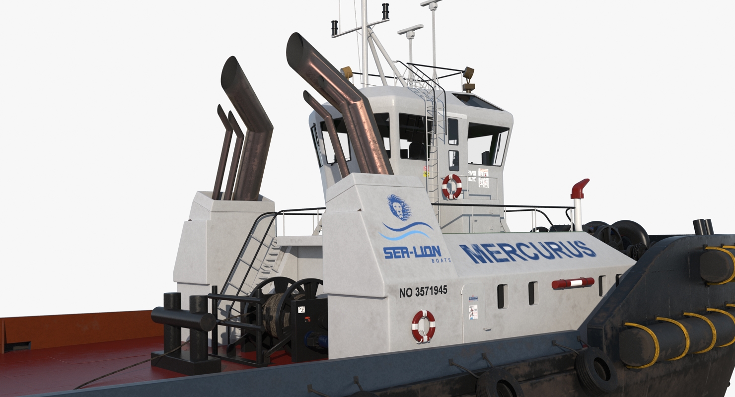 3D Harbour Tug Boat