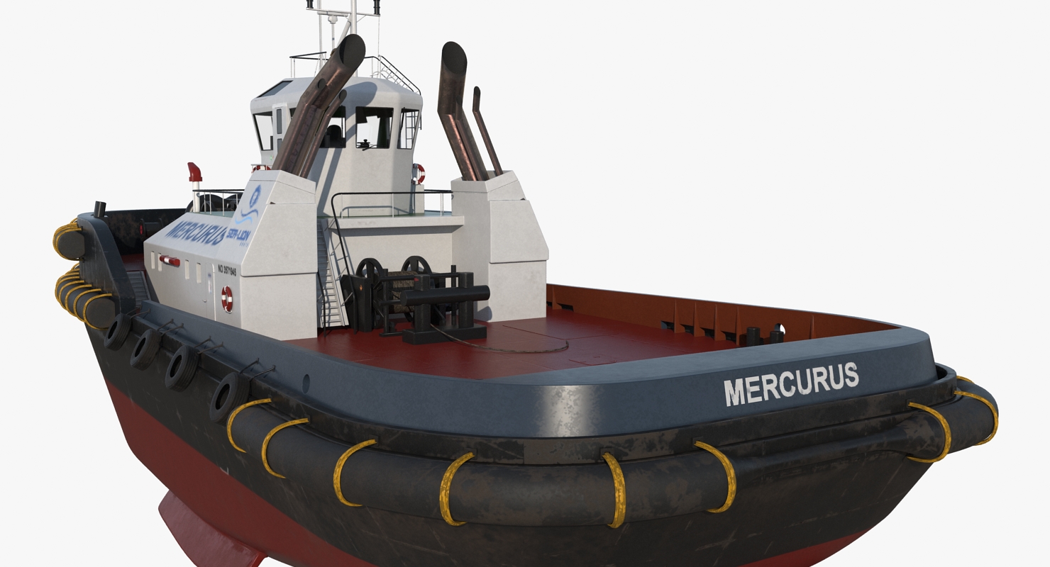 3D Harbour Tug Boat