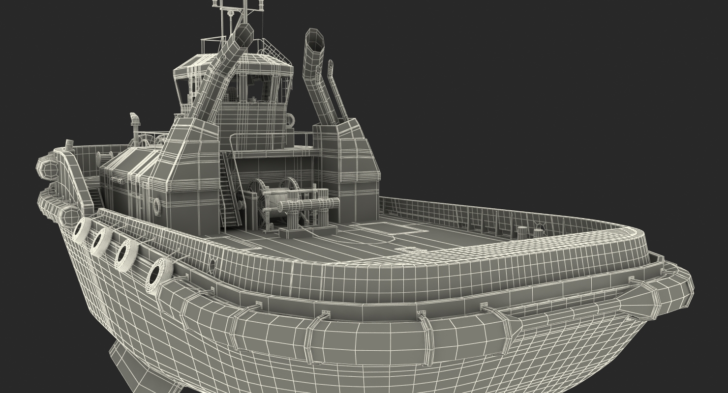 3D Harbour Tug Boat