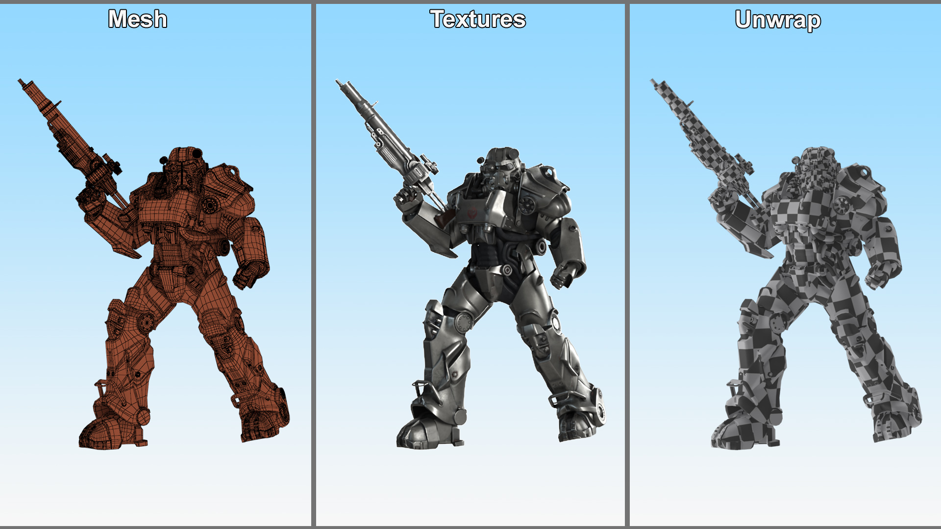 Fallout Combat Infantry Armor Walking 3D