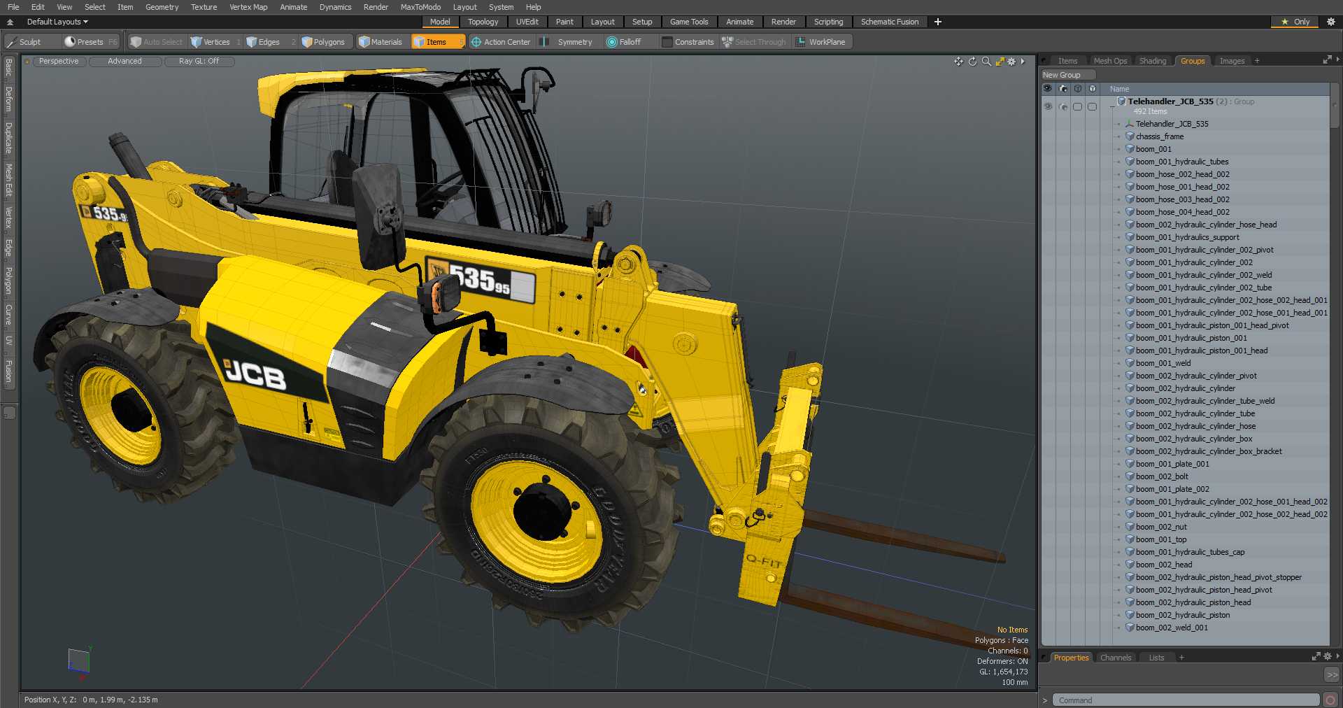 Telehandler JCB 535 3D model