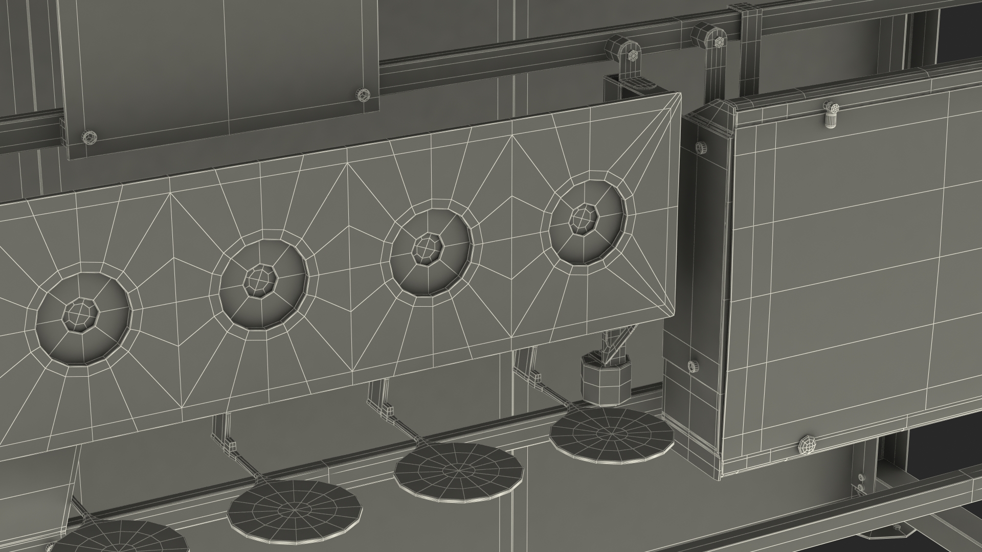 3D model Biathlon Shooting Range Target