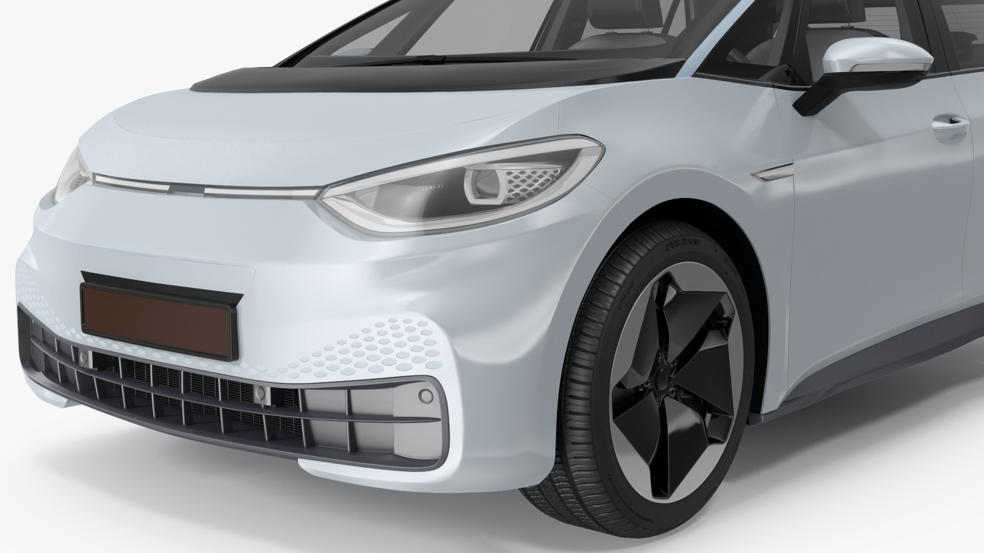 3D Electric Car Hatchback Simple Interior model