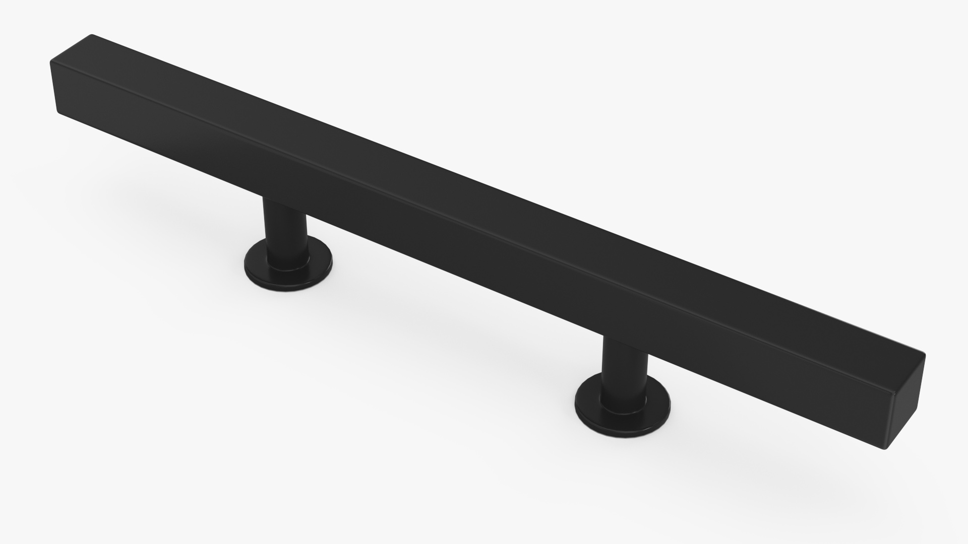 Kitchen Cabinet Handle T-Bar Black 3D model