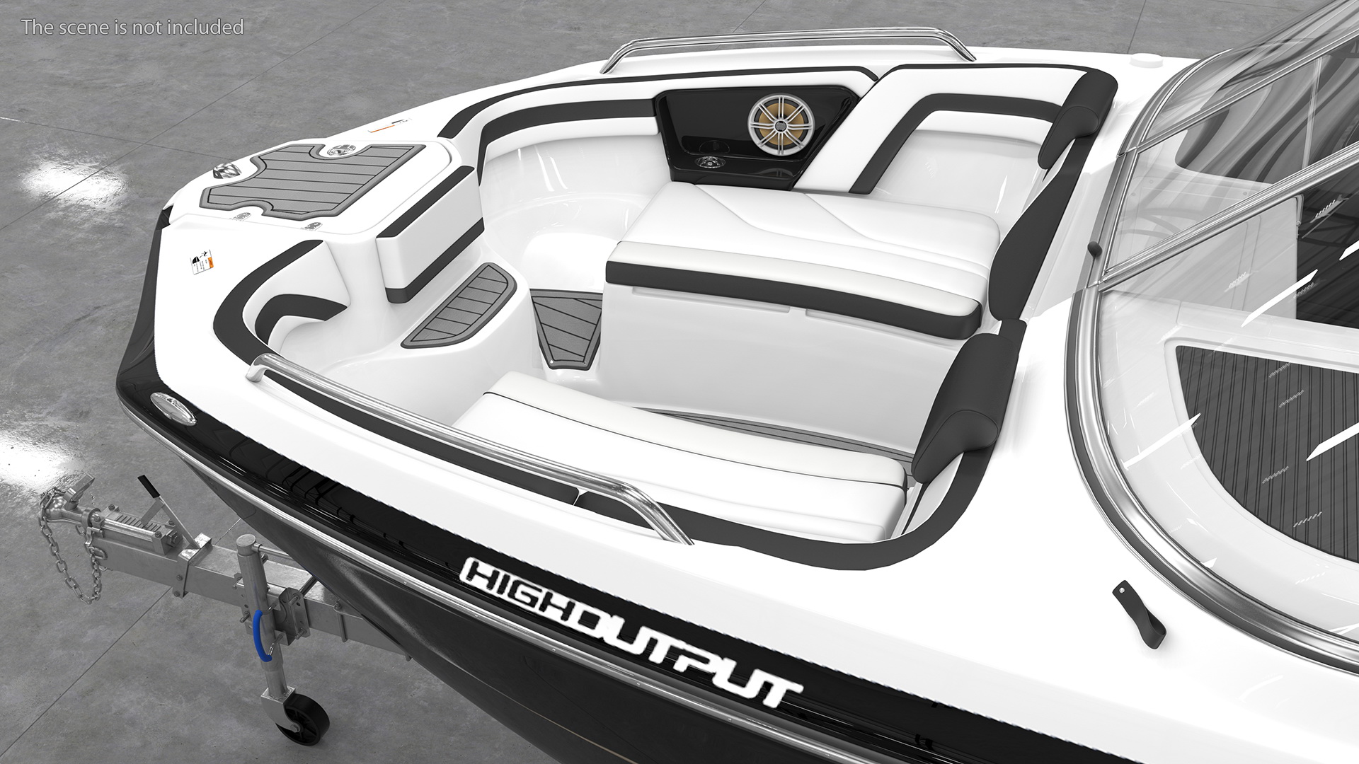 Boat Trailer With Sportboat 3D