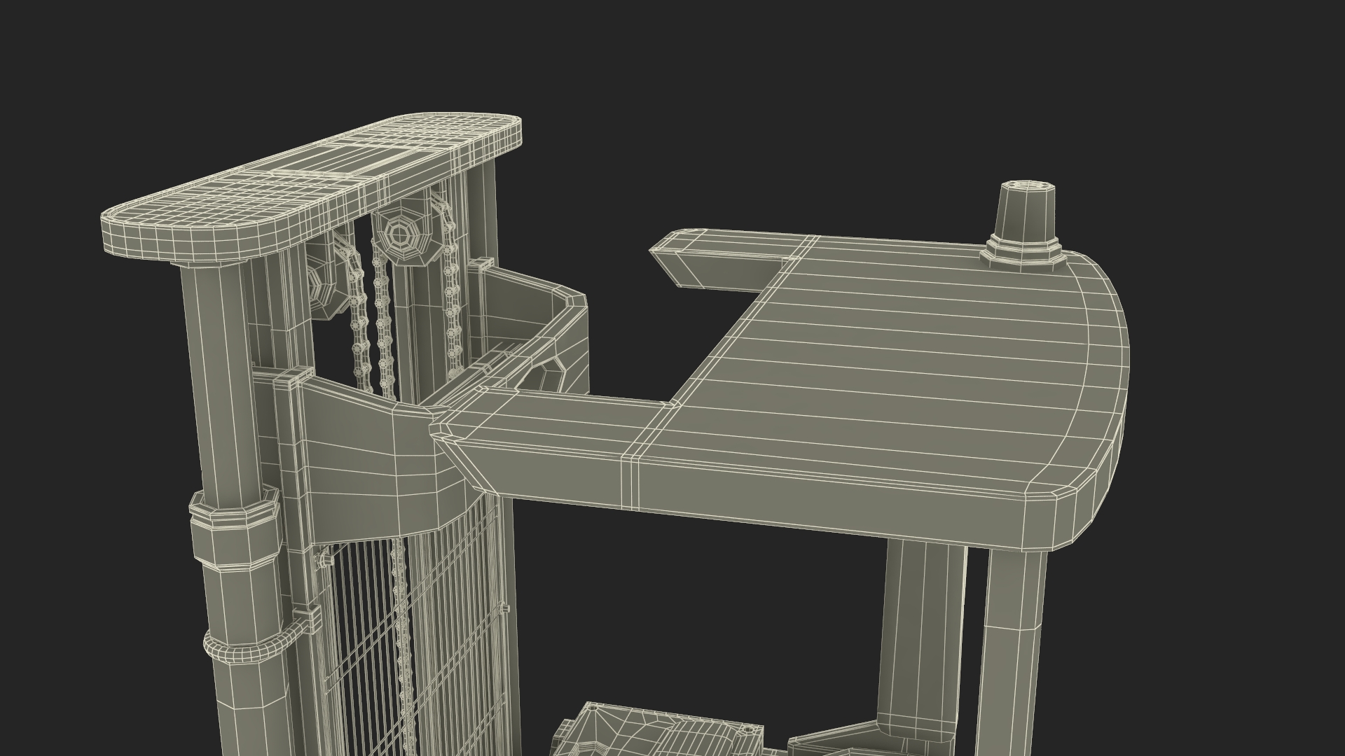 Industrial Forklift Truck Rigged 3D