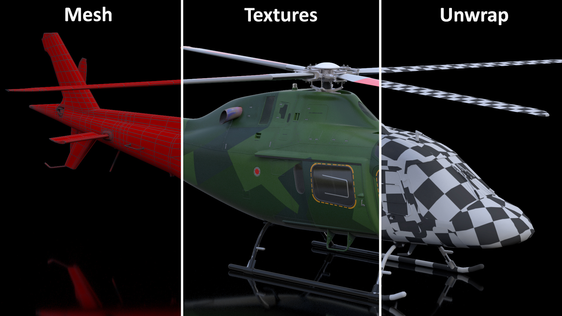 3D Military Helicopter AgustaWestland AW119 Koala