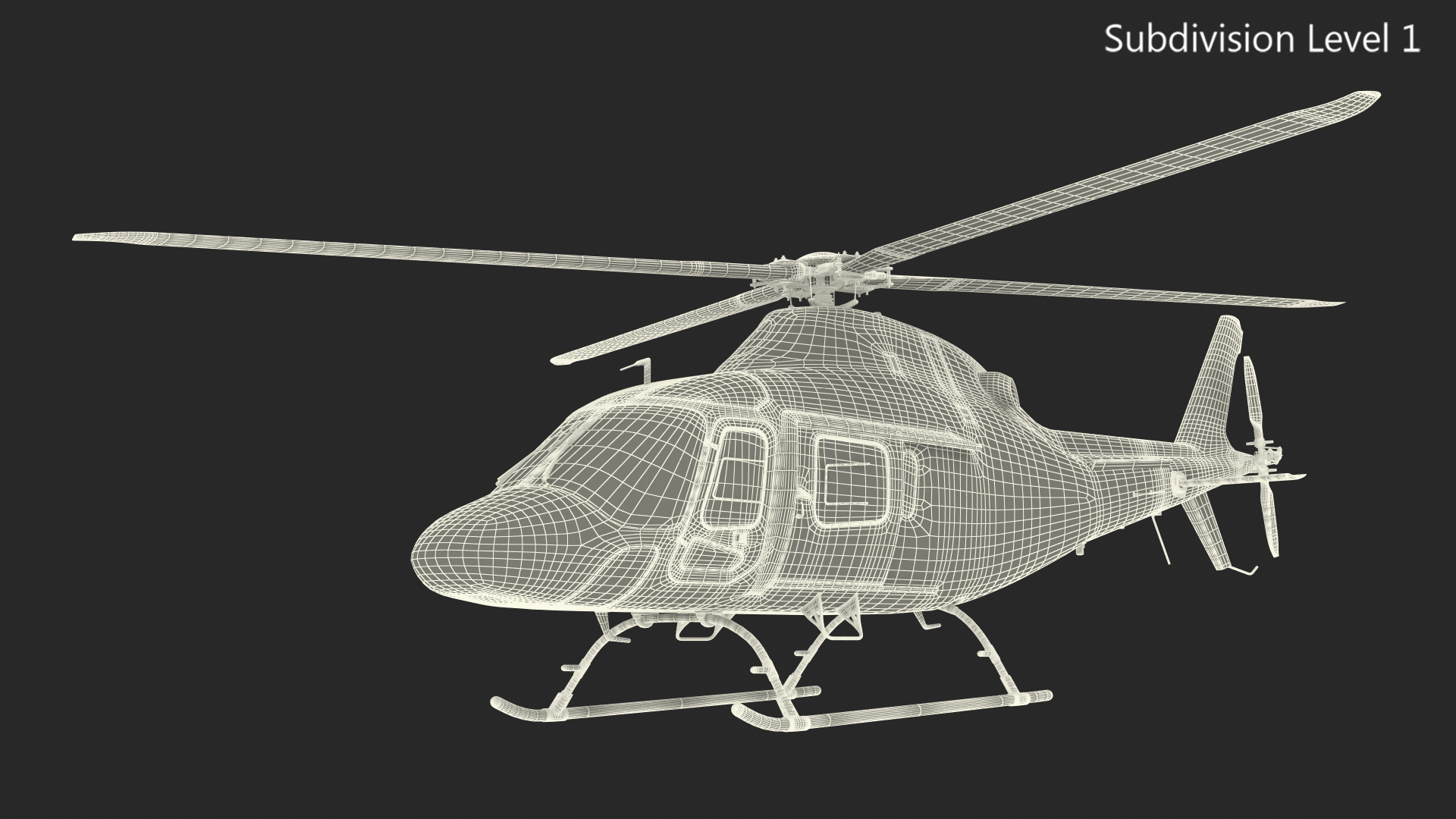 3D Military Helicopter AgustaWestland AW119 Koala