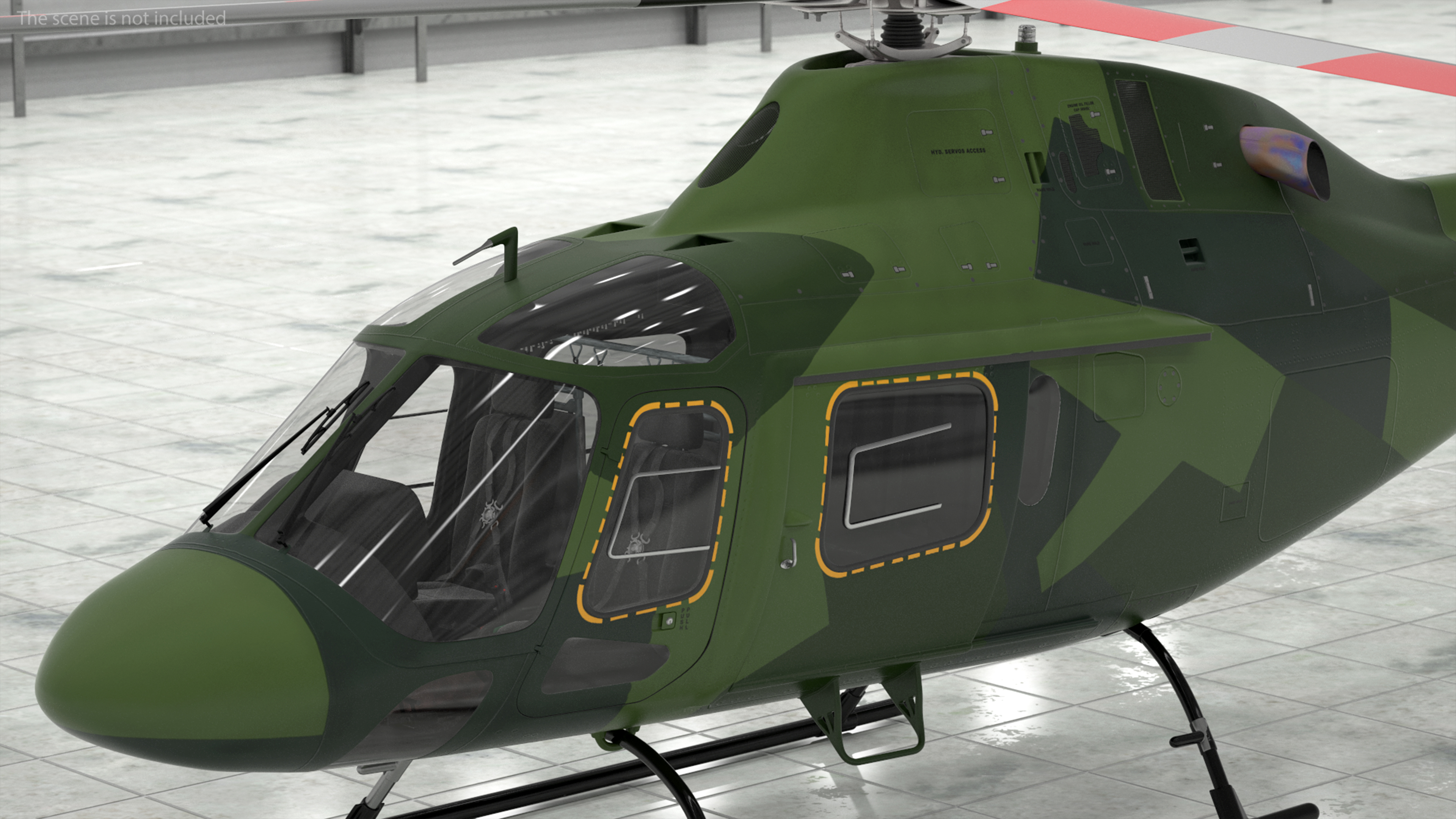 3D Military Helicopter AgustaWestland AW119 Koala