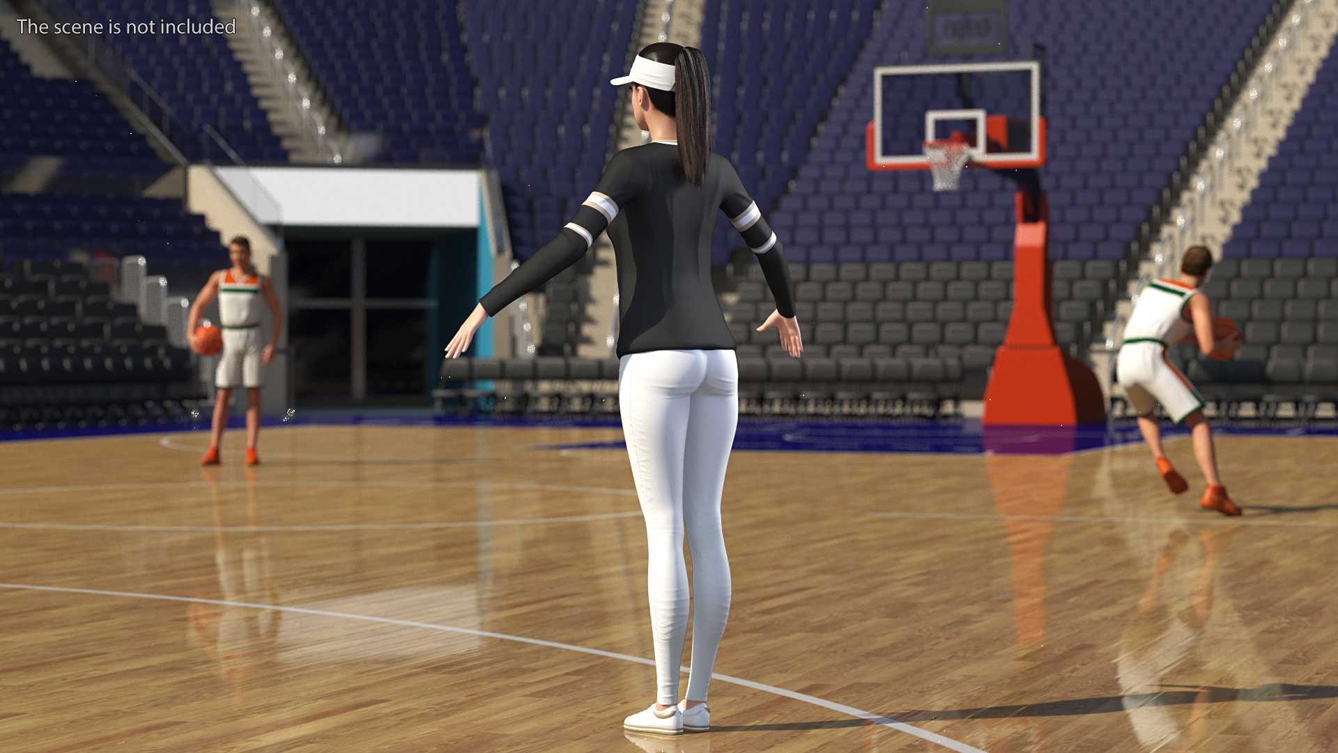 Asian Woman in Sportswear Rigged 3D