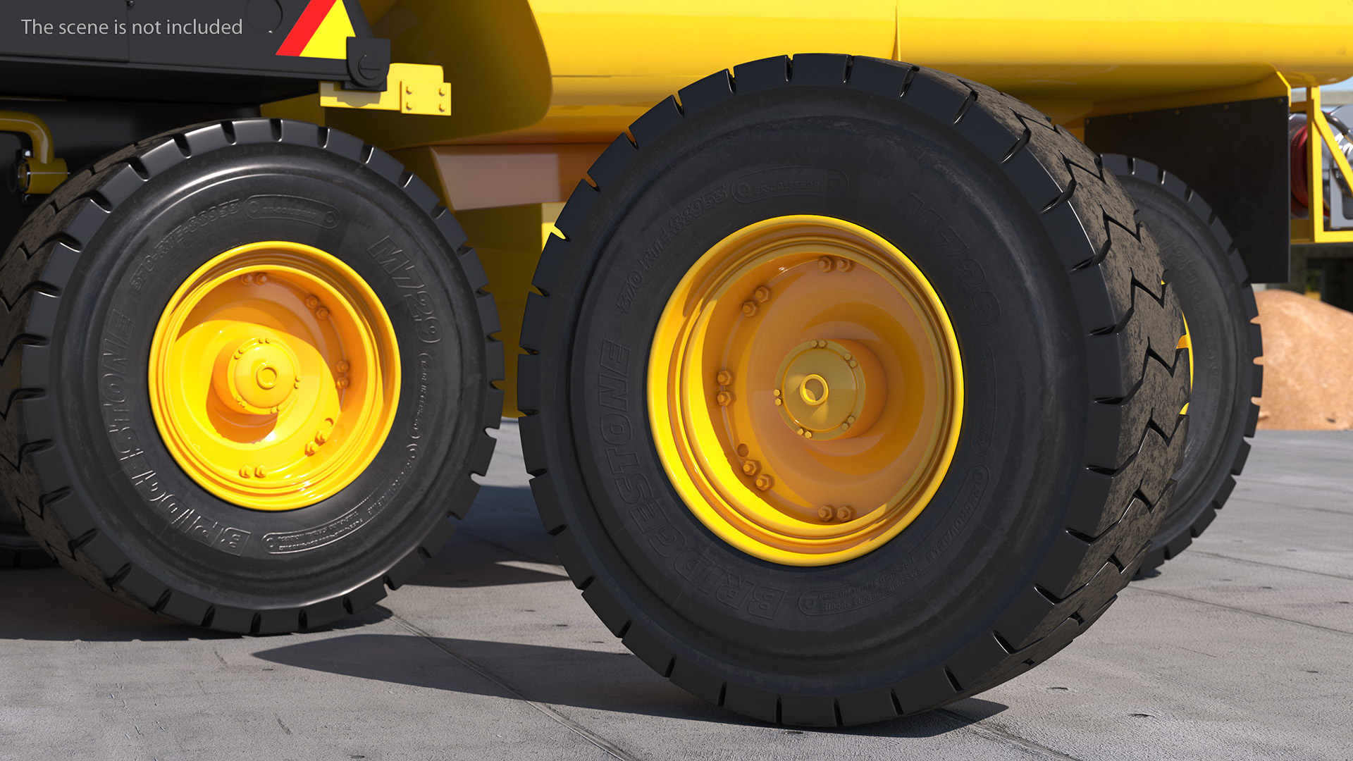 3D model Wheel CAT 775 Water Truck