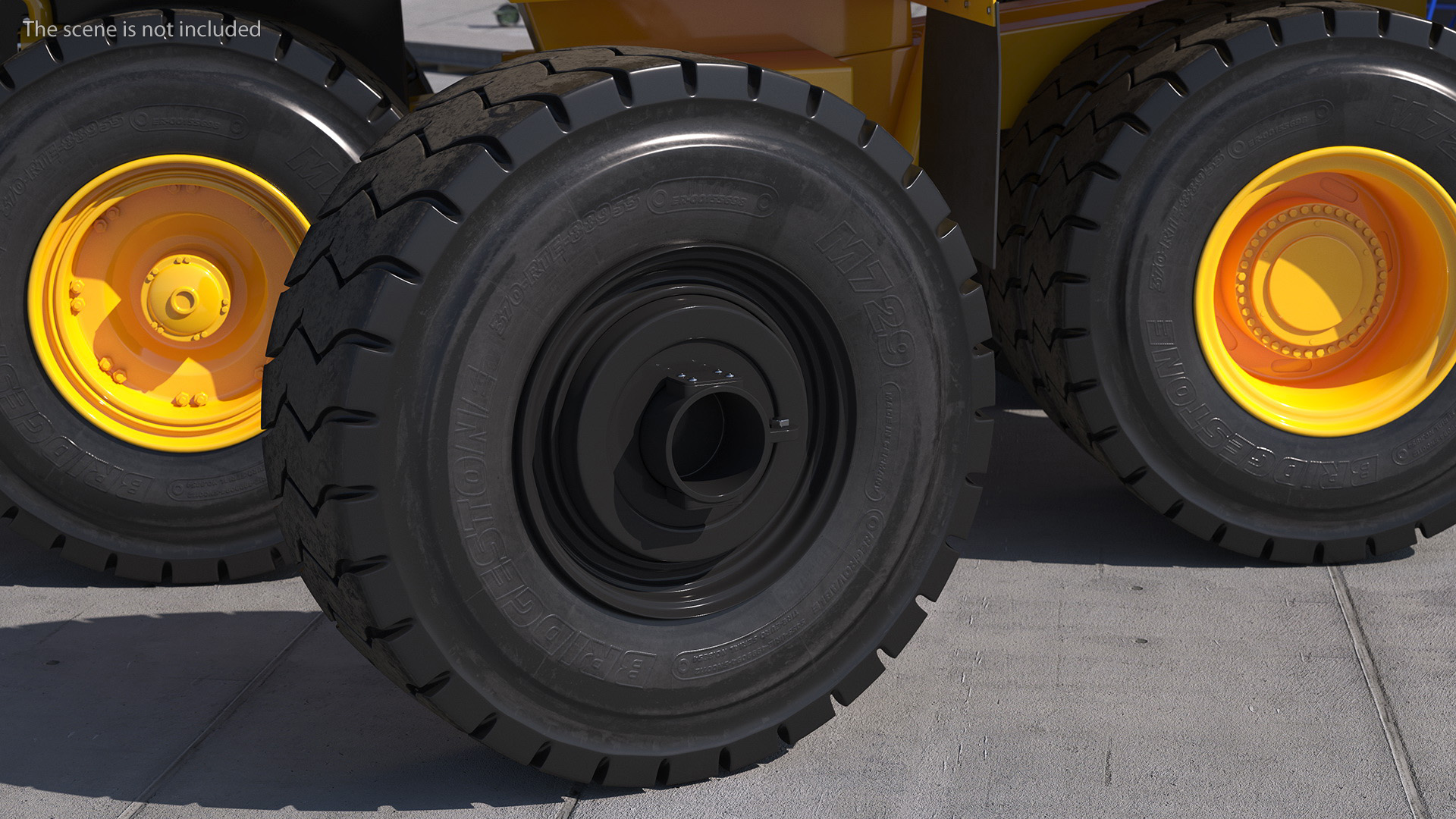 3D model Wheel CAT 775 Water Truck