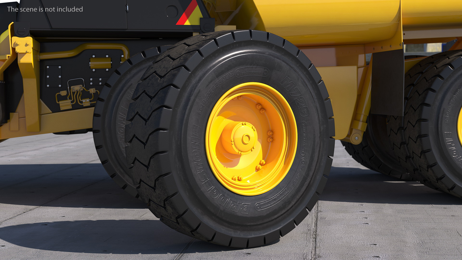 3D model Wheel CAT 775 Water Truck