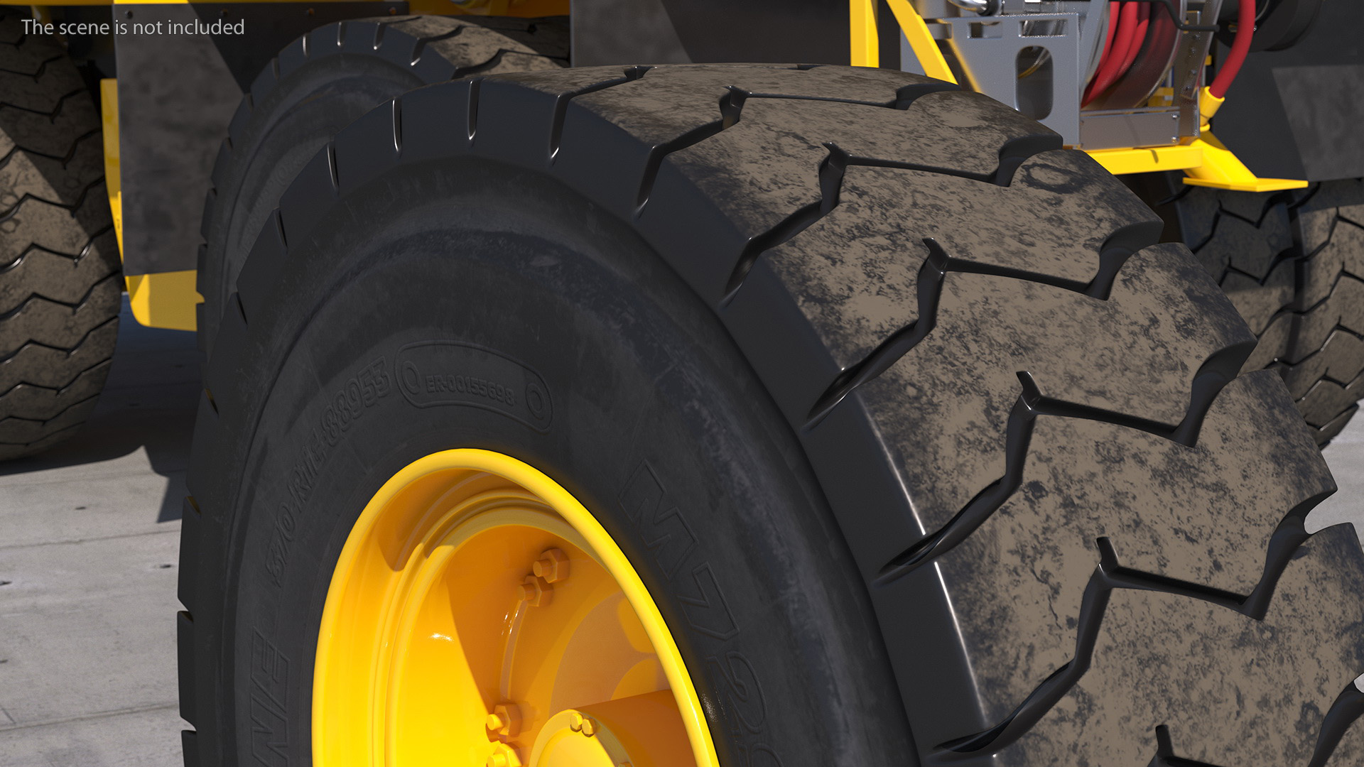 3D model Wheel CAT 775 Water Truck