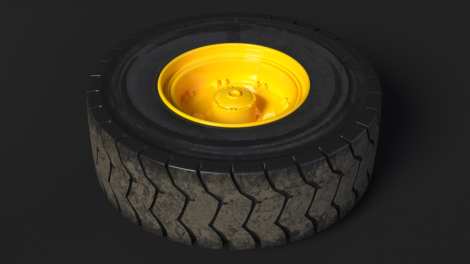 3D model Wheel CAT 775 Water Truck