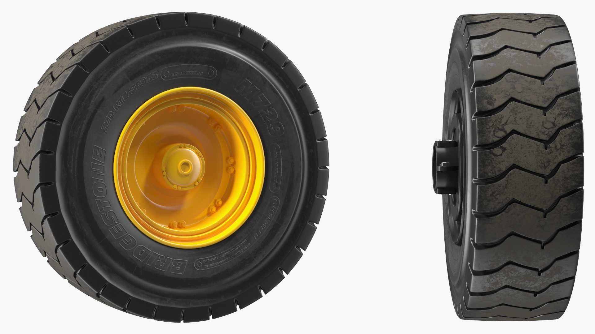 3D model Wheel CAT 775 Water Truck