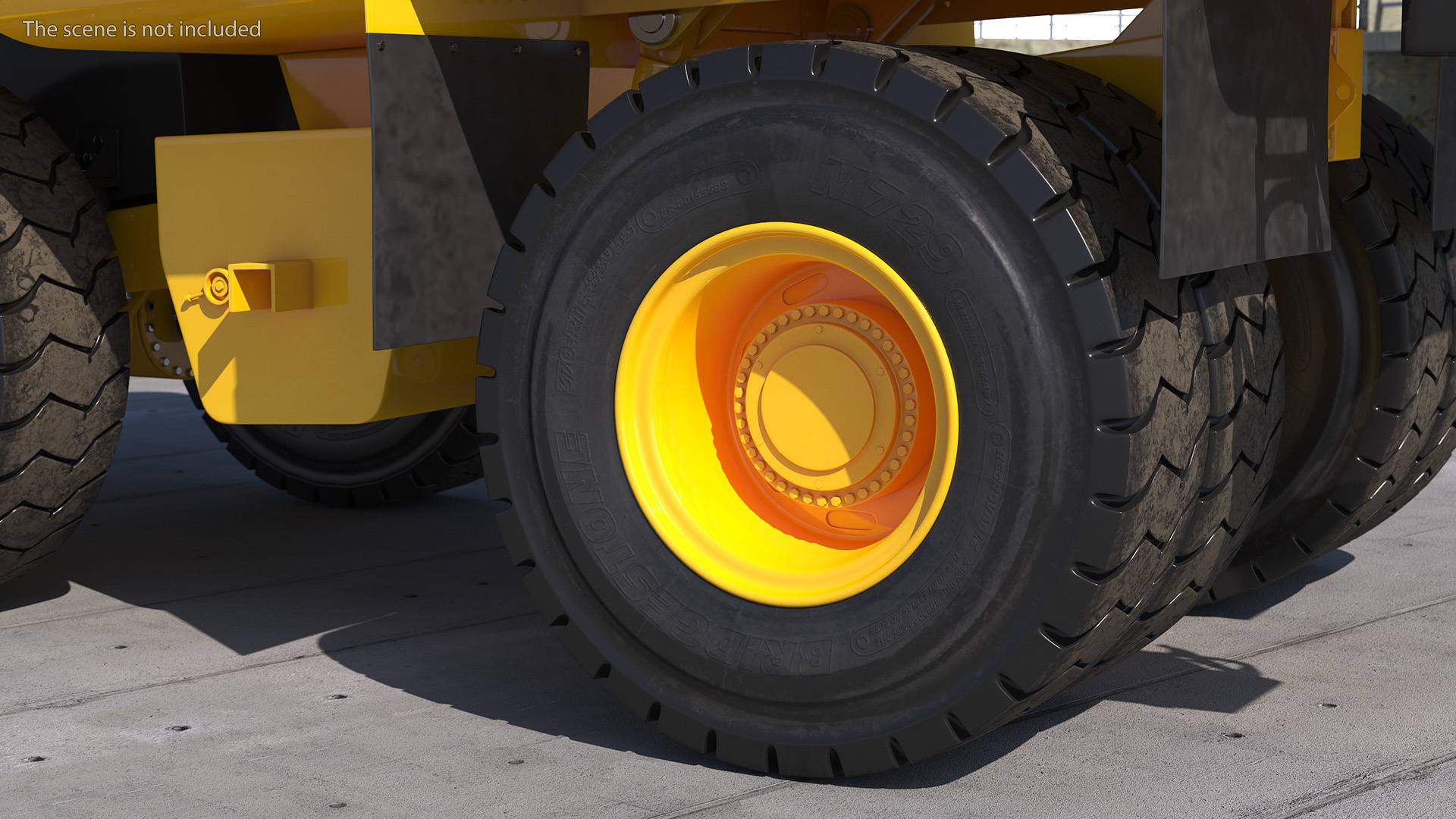 3D model Wheel CAT 775 Water Truck