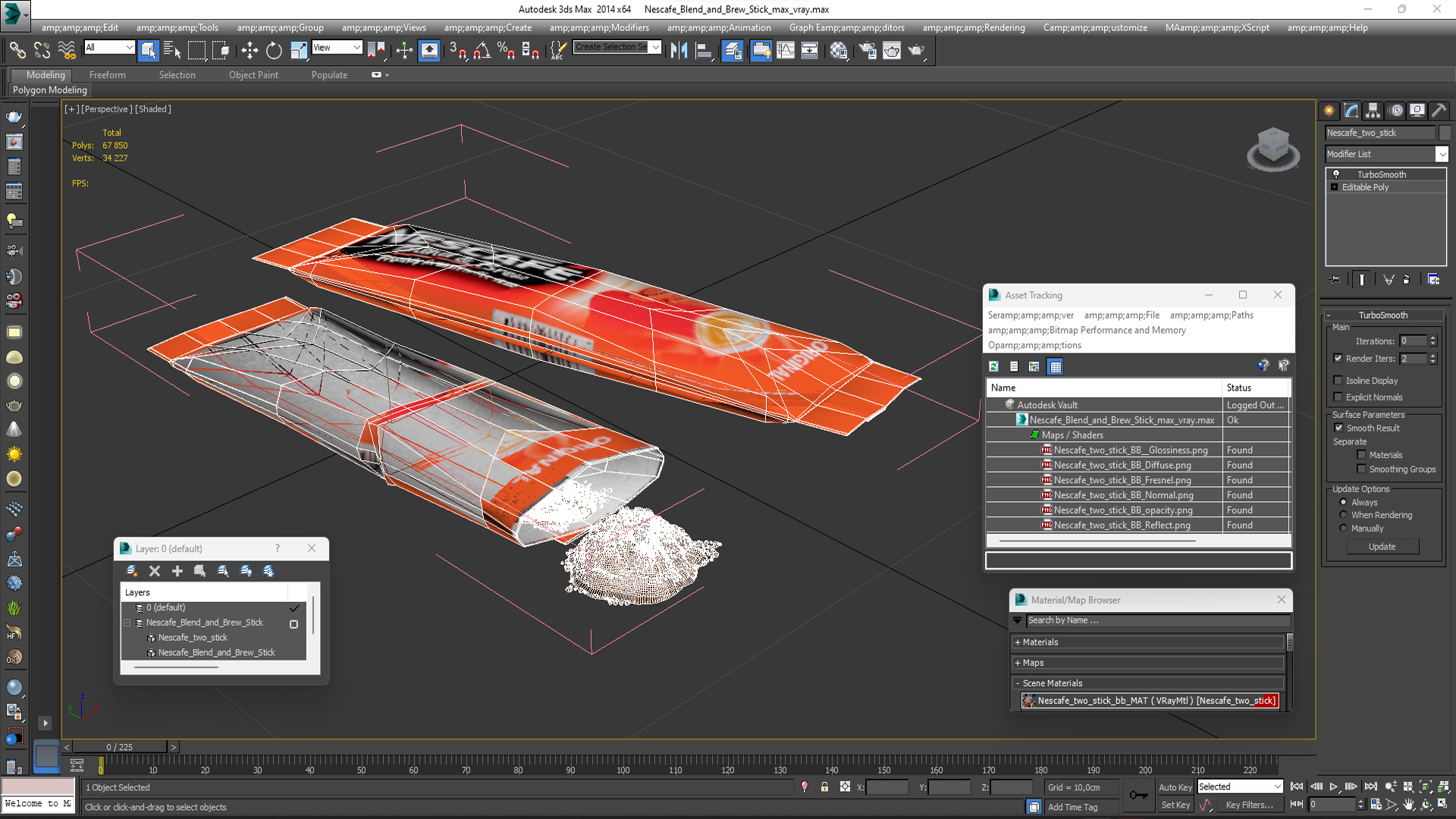 3D Nescafe Blend and Brew Stick model