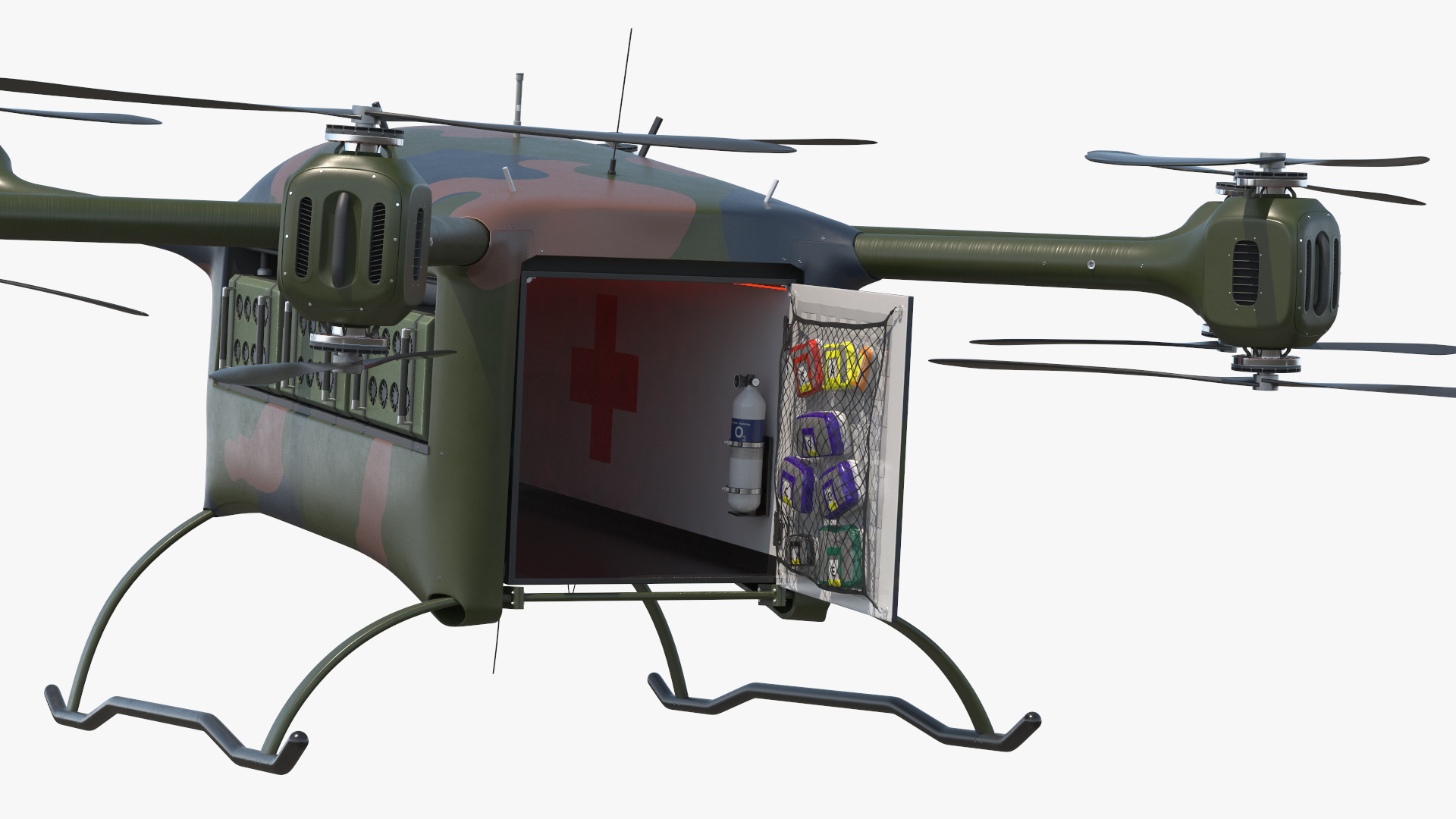 Tactical Medical Transport Drone 3D