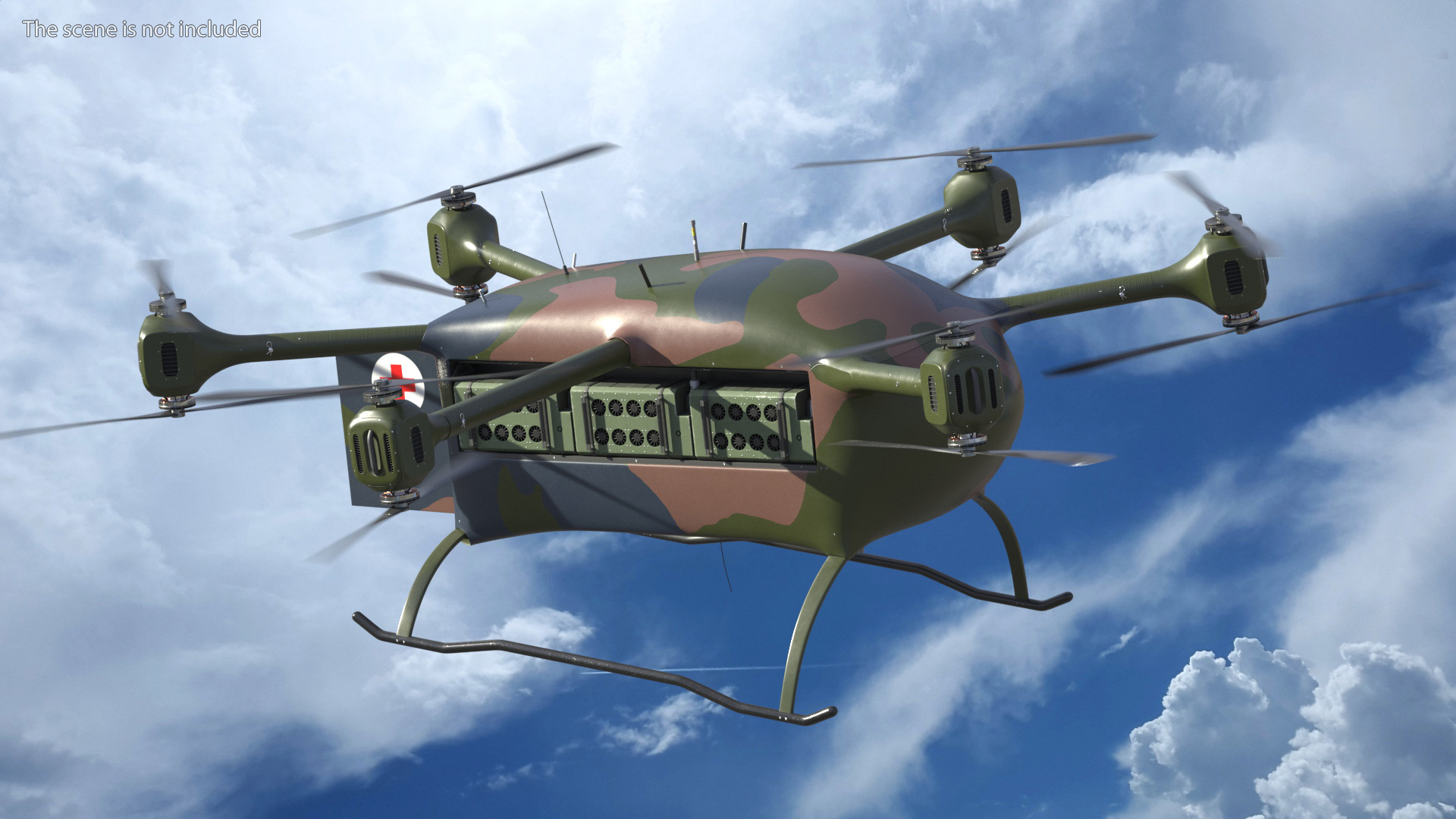 Tactical Medical Transport Drone 3D