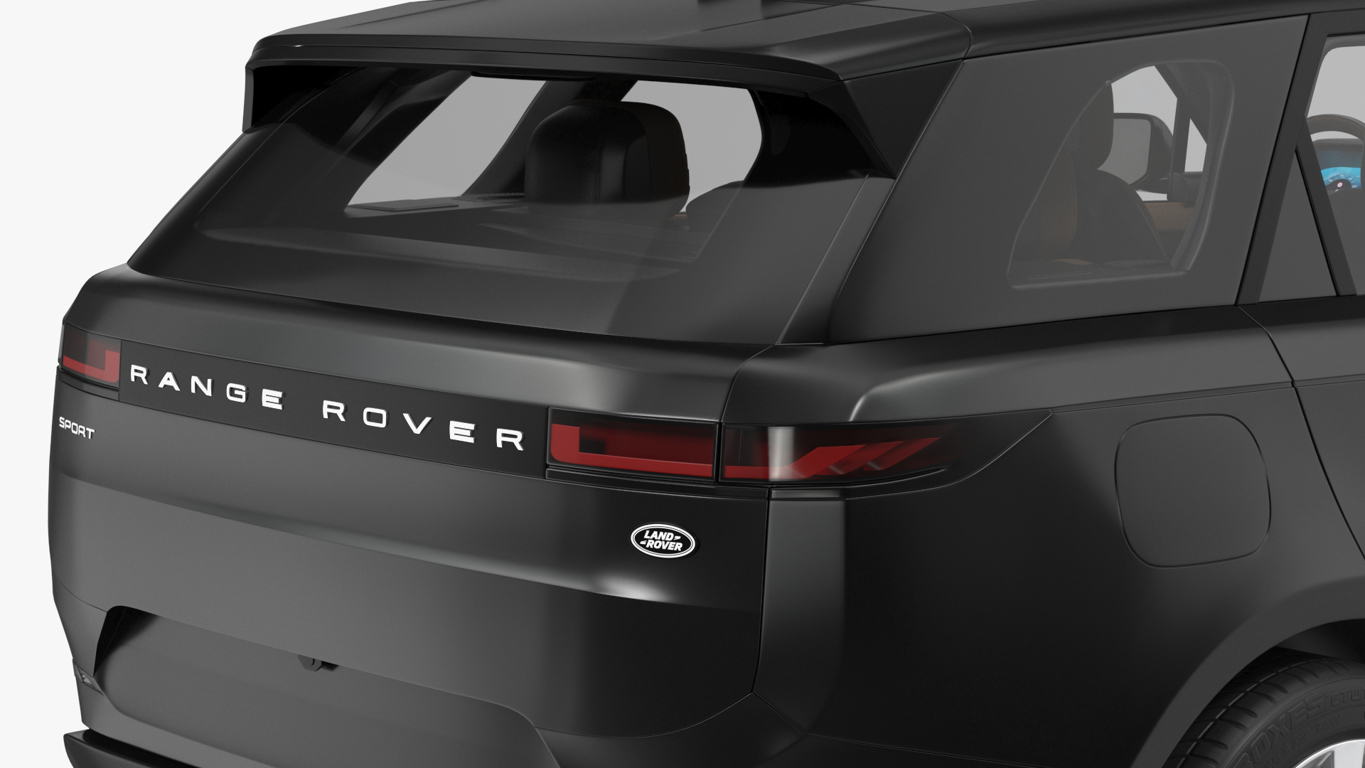 3D Black Range Rover Sport 2023 model