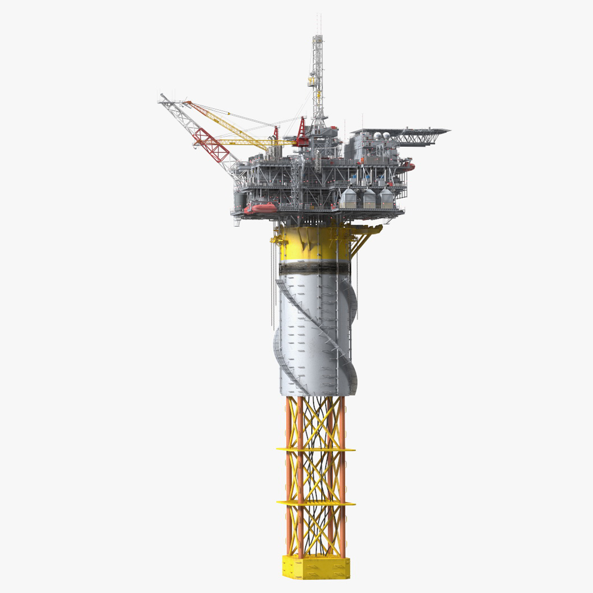 Shell Perdido Oil Platform Rigged for Cinema 4D 3D