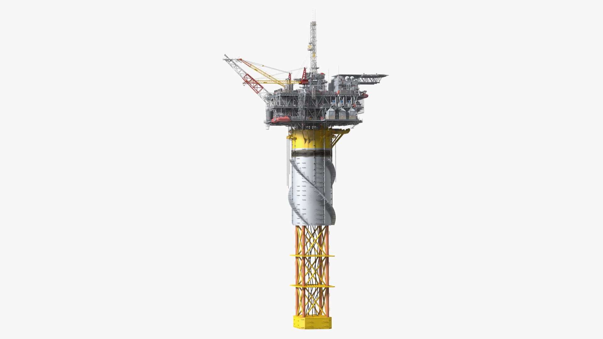 Shell Perdido Oil Platform Rigged for Cinema 4D 3D