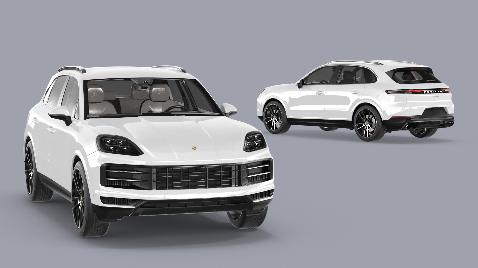 3D 2024 Porsche Cayenne AWD 4dr SUV White model