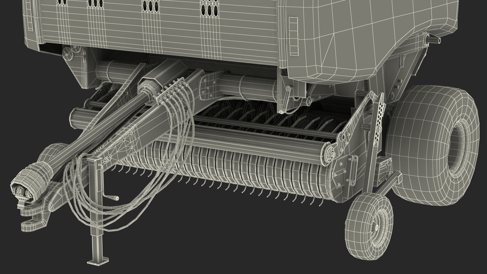 3D New Holland Roll Belt 460 Dirty Rigged model