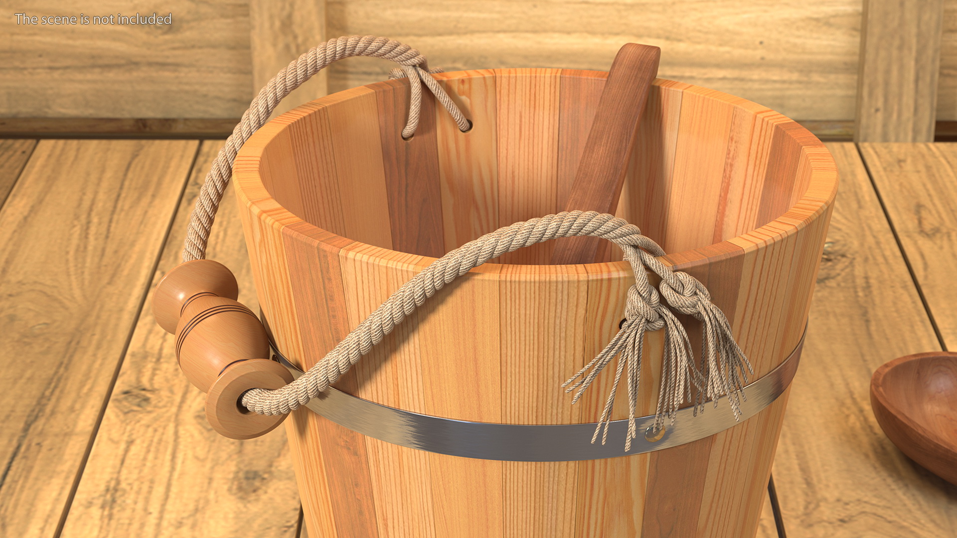 3D Sauna Bucket with Ladle model