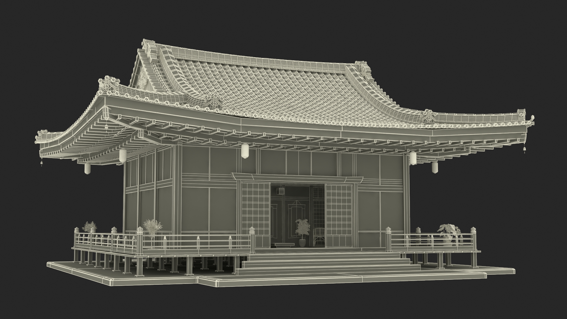 Japan Traditional House Full Interior 3D