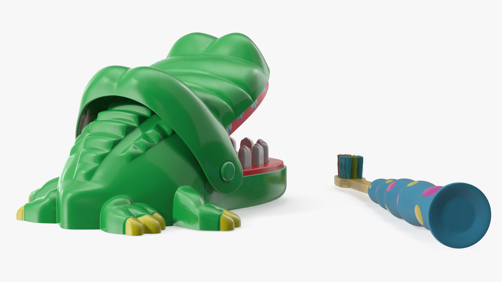 Toothbrush Kids with Crocodile Dentist Toy 3D