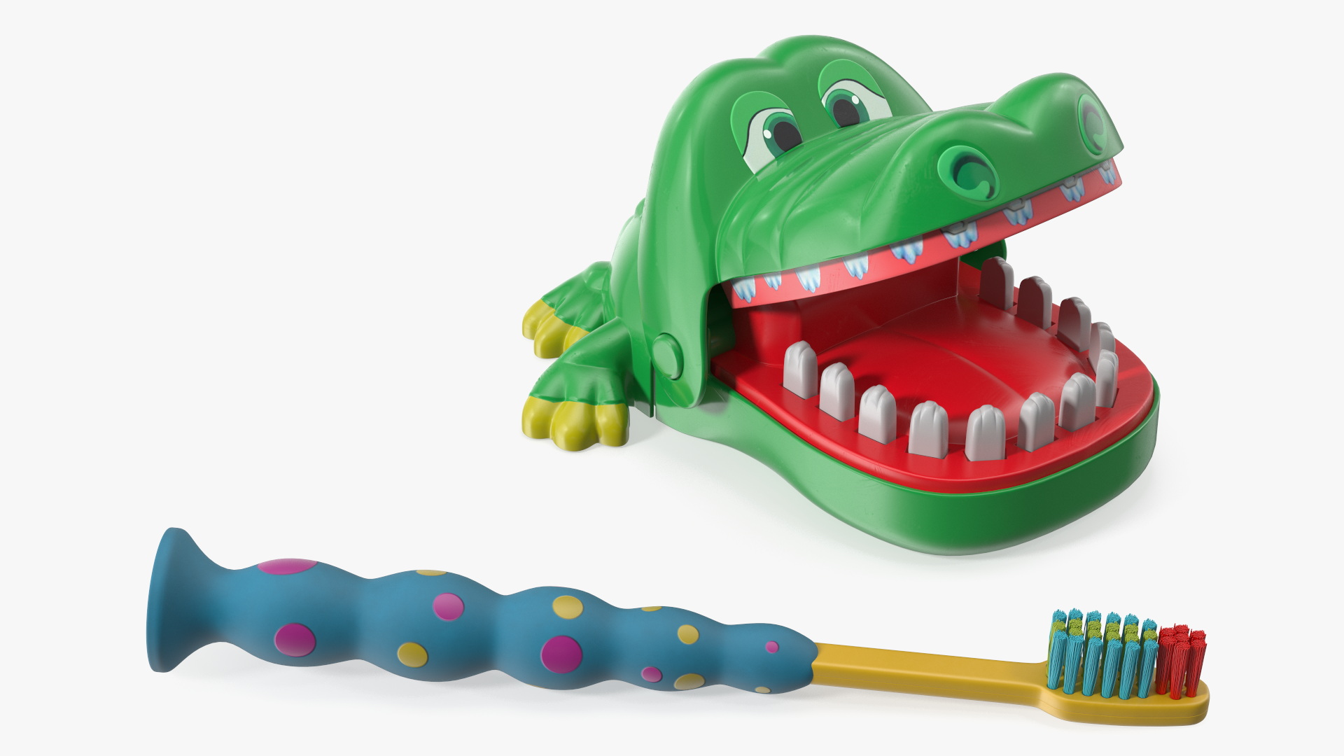 Toothbrush Kids with Crocodile Dentist Toy 3D