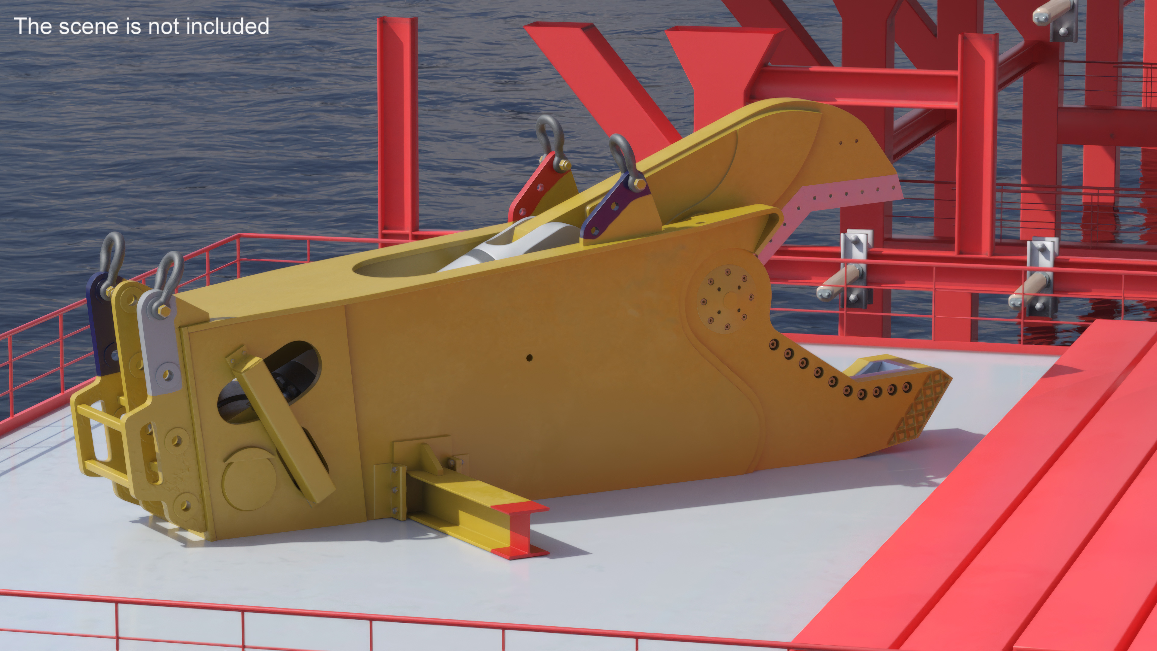 3D Offshore Pipe Severing System Rigged