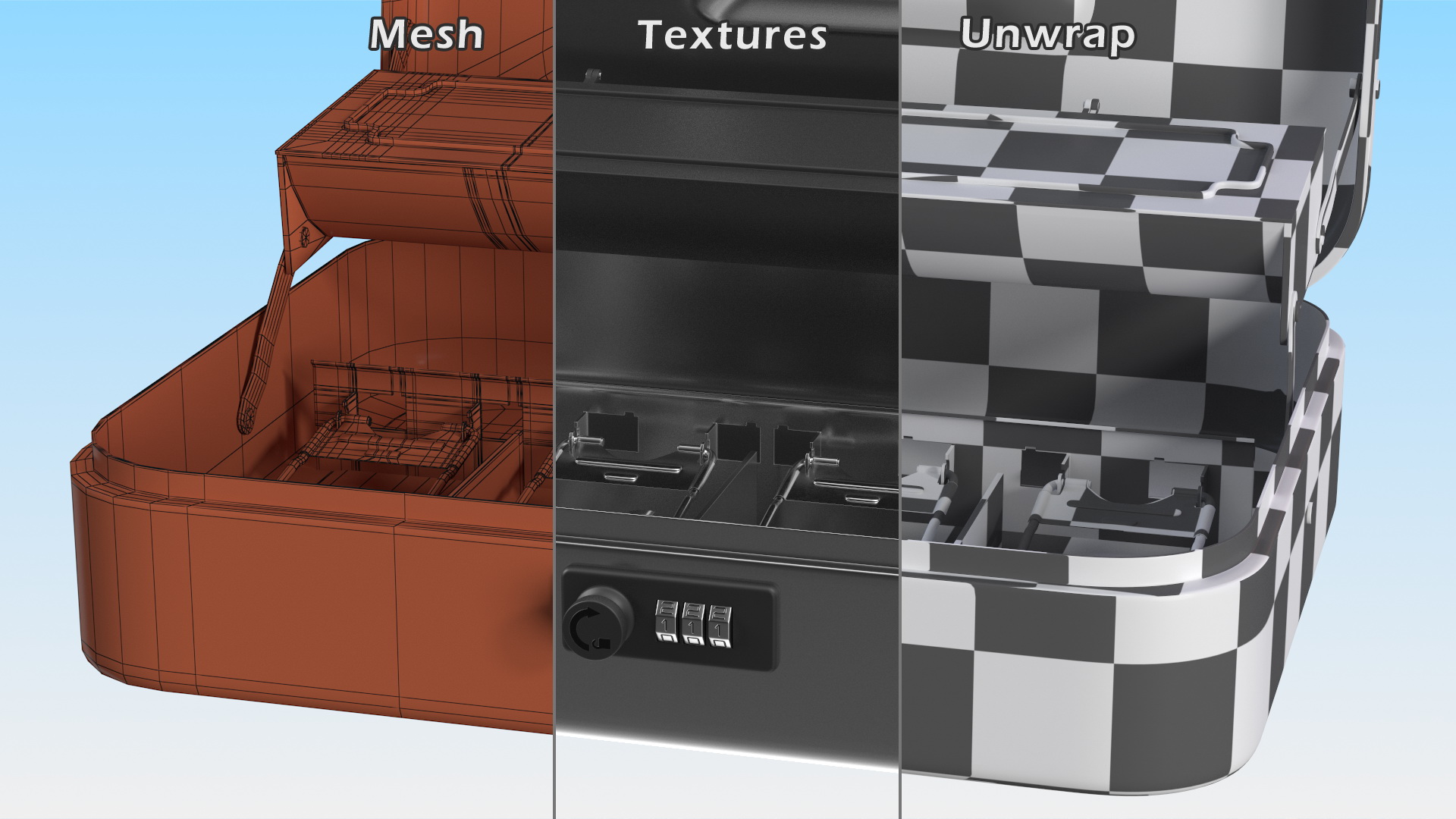 3D model Cash Box Gray Rigged