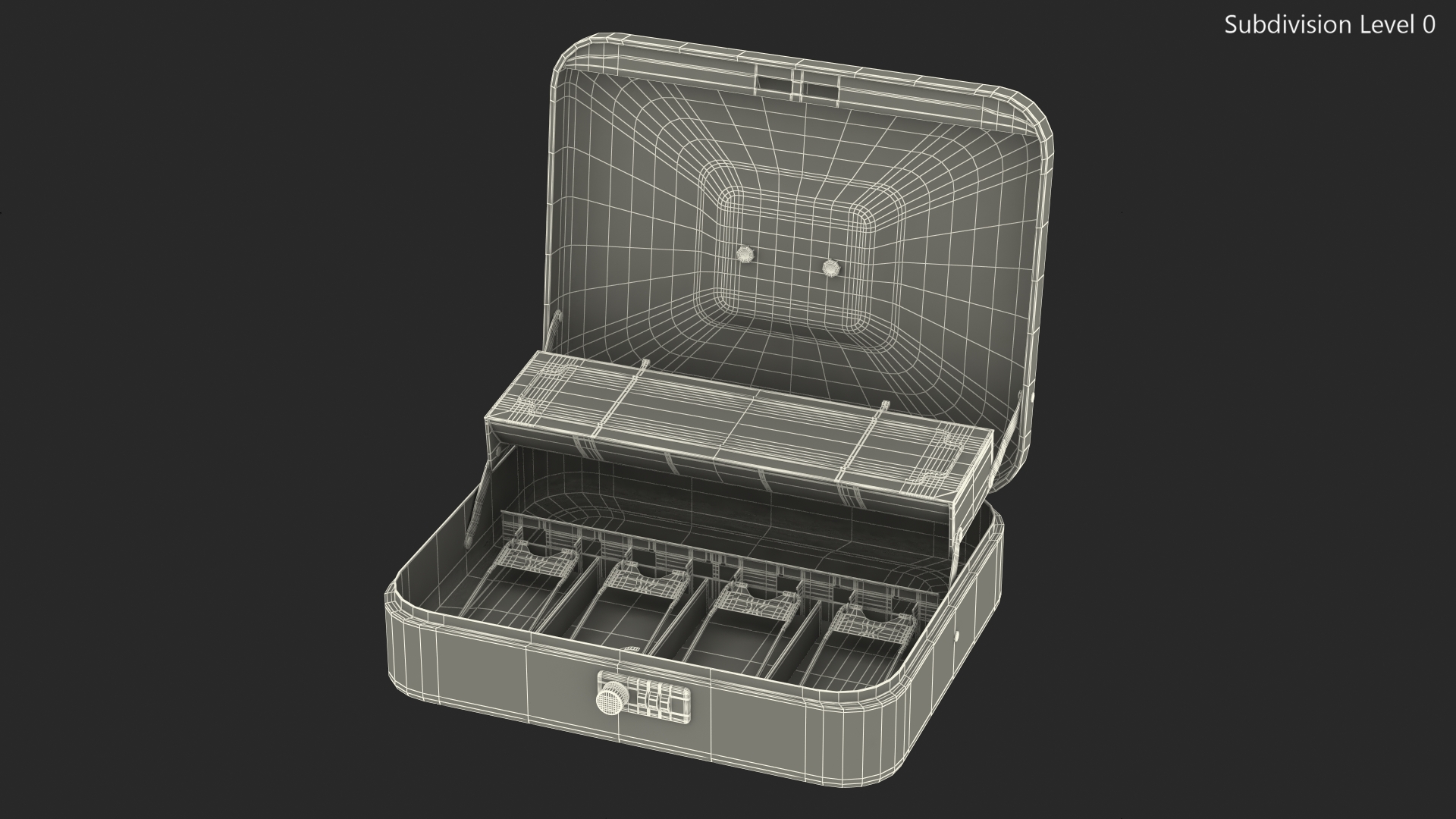 3D model Cash Box Gray Rigged