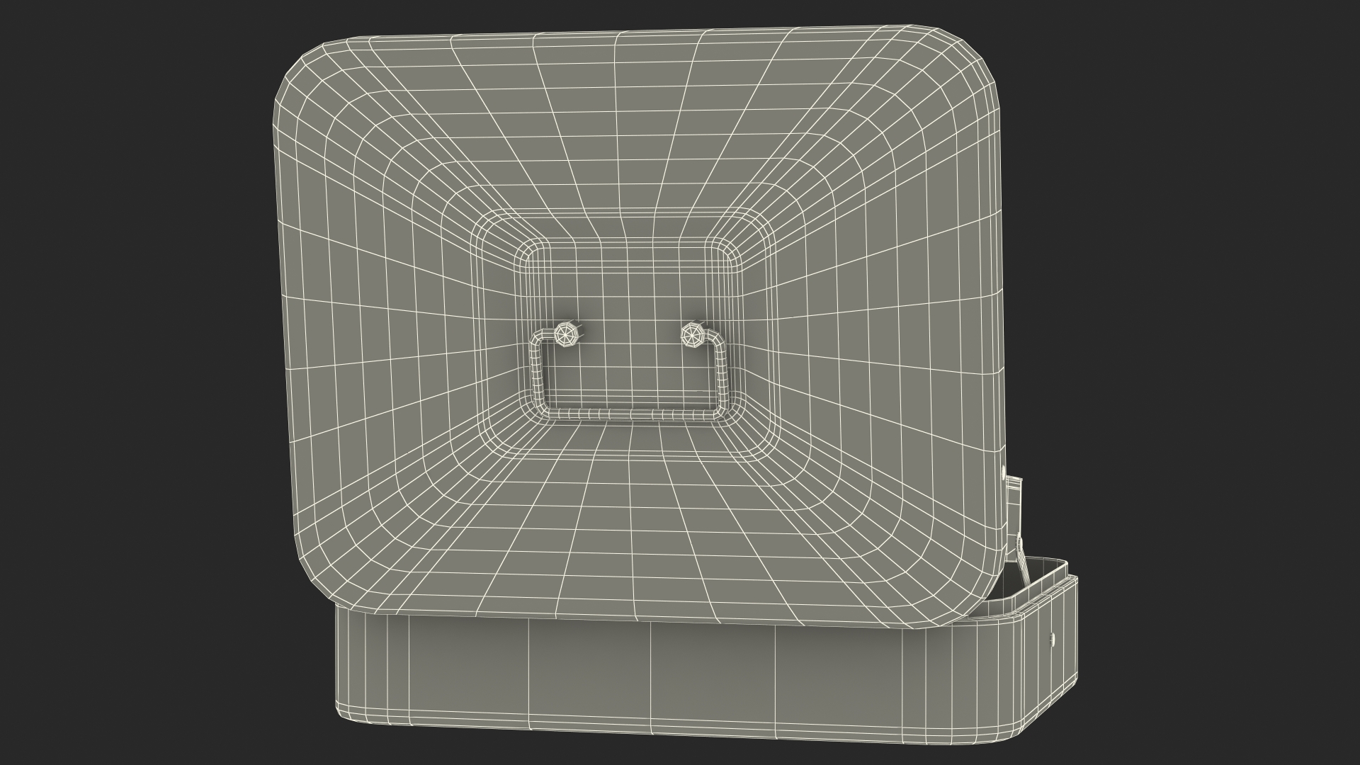 3D model Cash Box Gray Rigged