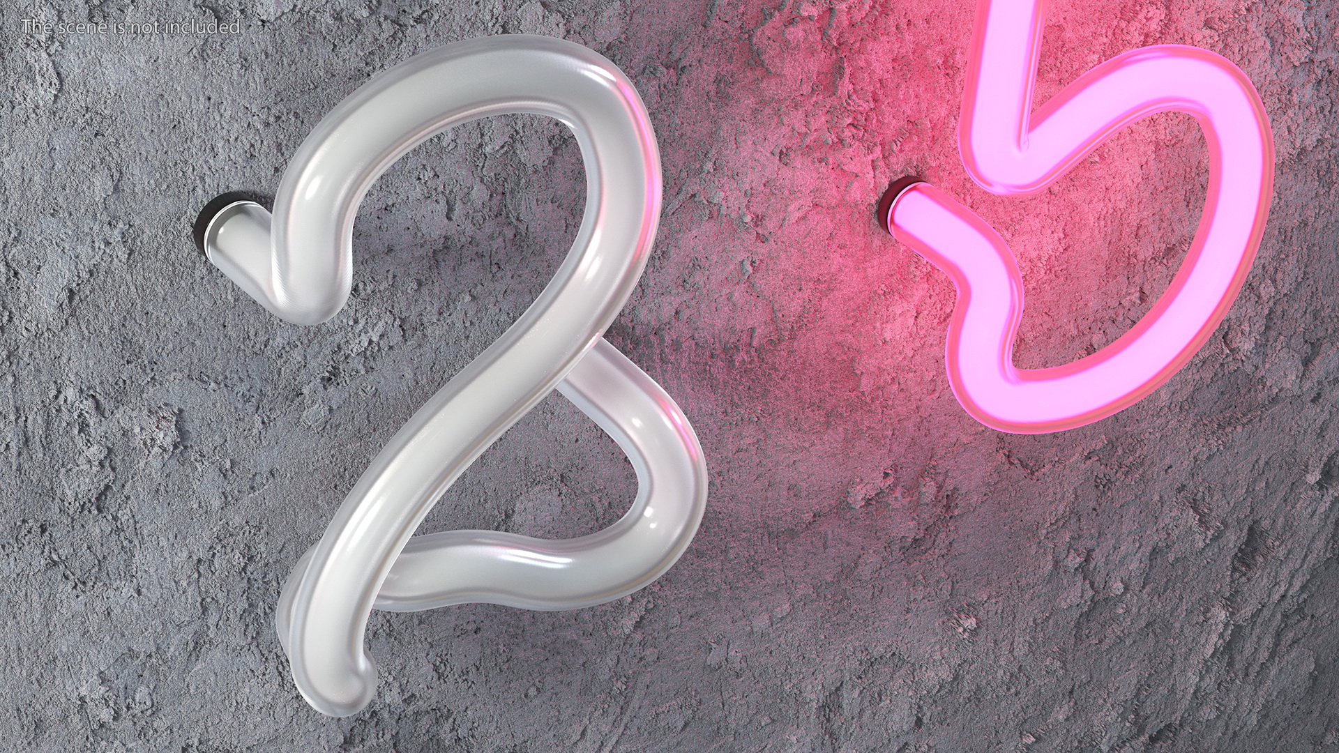 Neon Tube Light Number 2 3D model