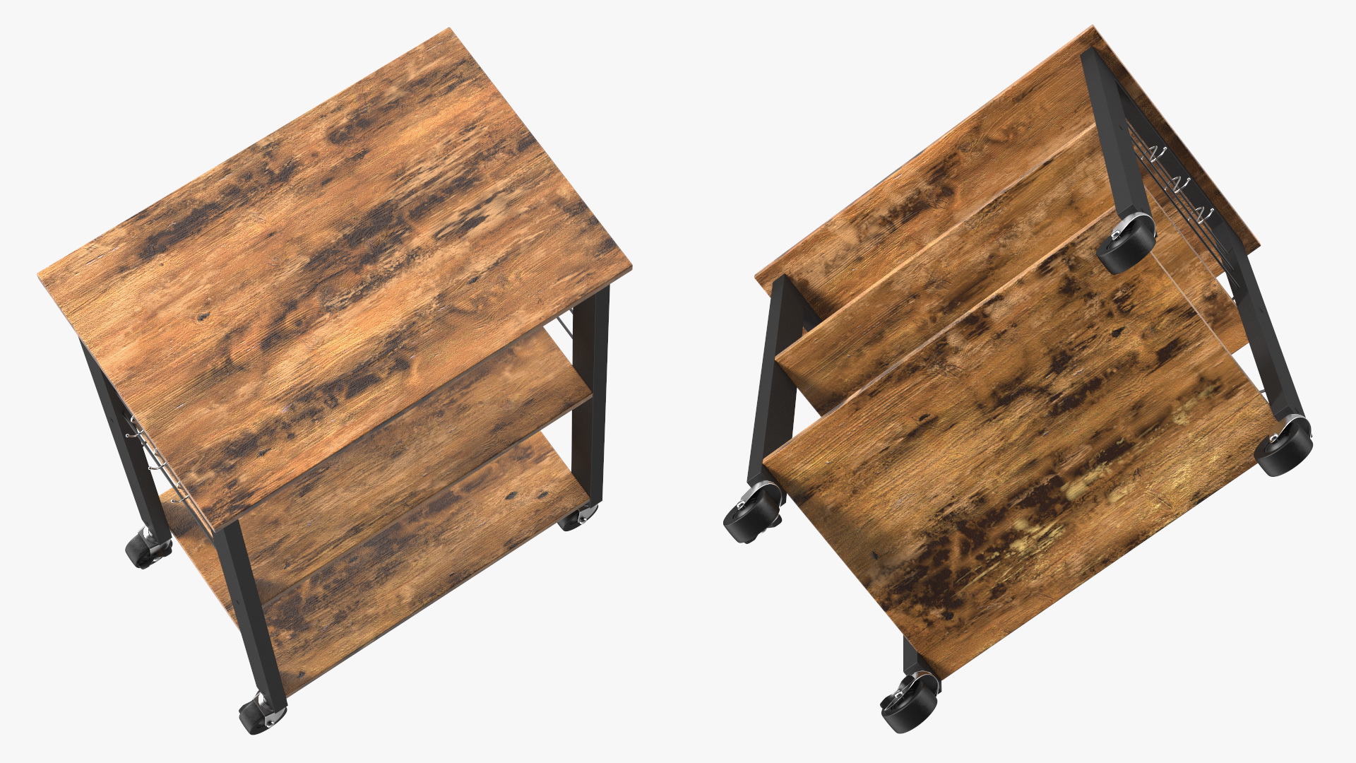 Drew Wood Kitchen Cart 3D