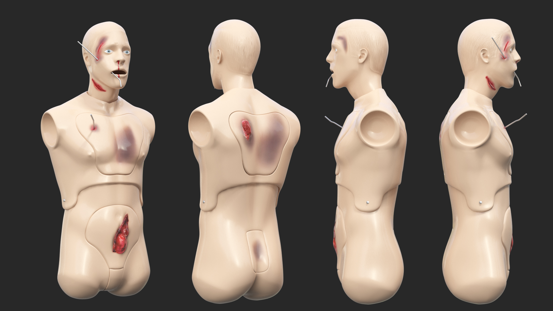 3D Injured Firstaid Mannequin Body