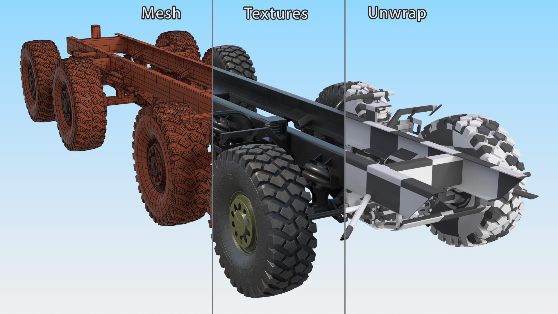 Heavy Duty Chassis for Self Propelled Howitzer Machine 3D model