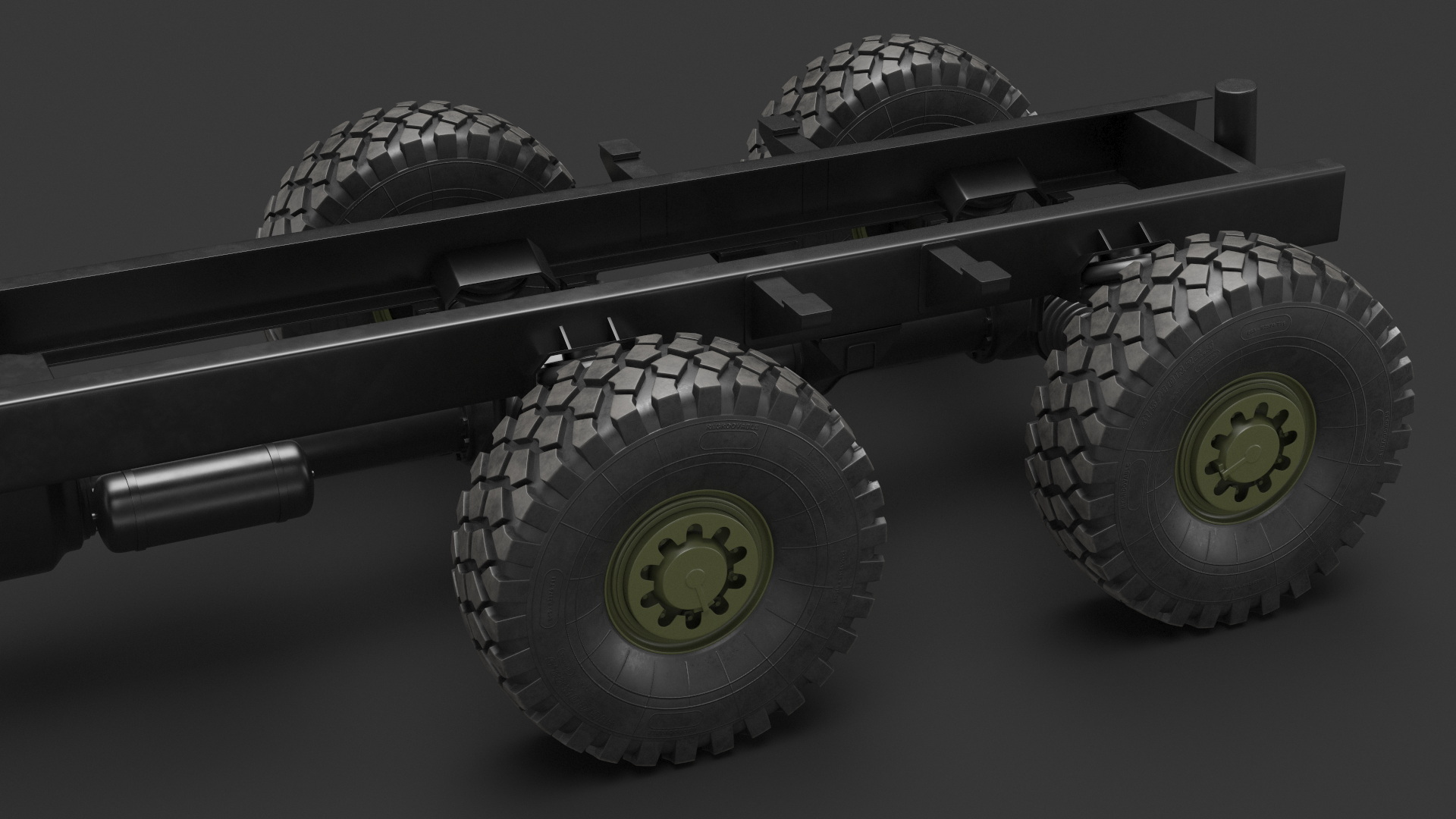 Heavy Duty Chassis for Self Propelled Howitzer Machine 3D model