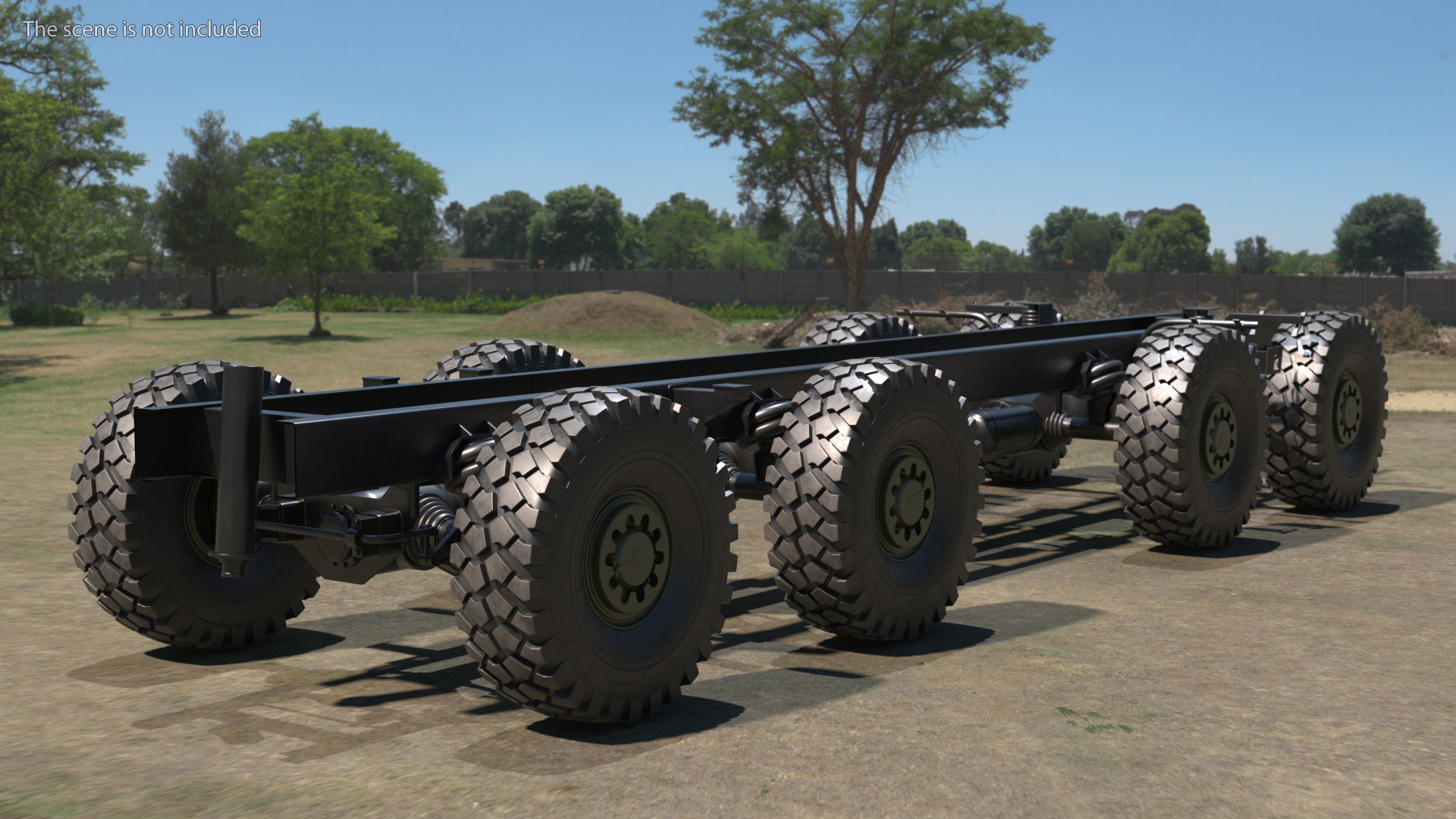 Heavy Duty Chassis for Self Propelled Howitzer Machine 3D model