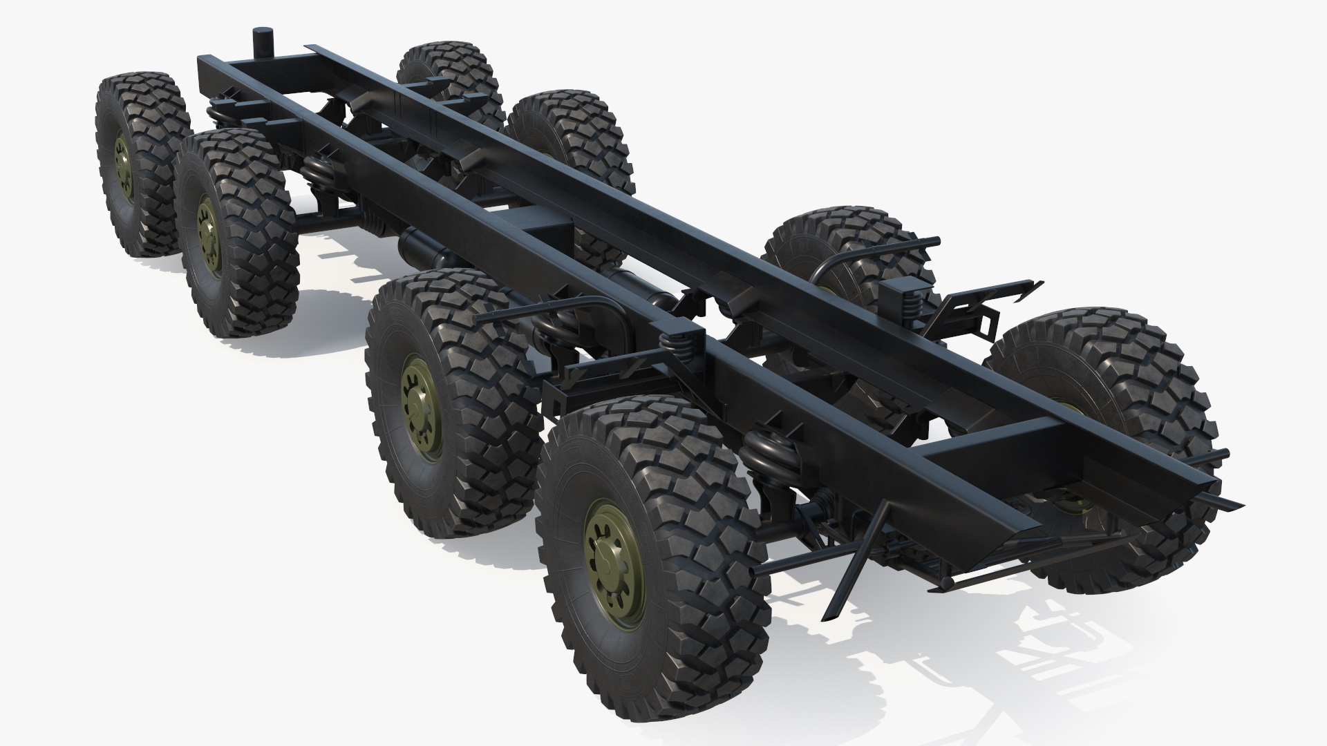 Heavy Duty Chassis for Self Propelled Howitzer Machine 3D model