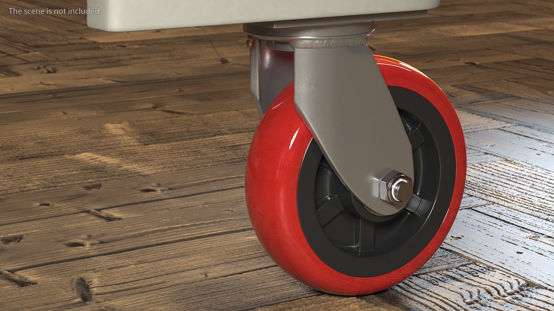 Polyurethane Tread Swivel Caster 3D