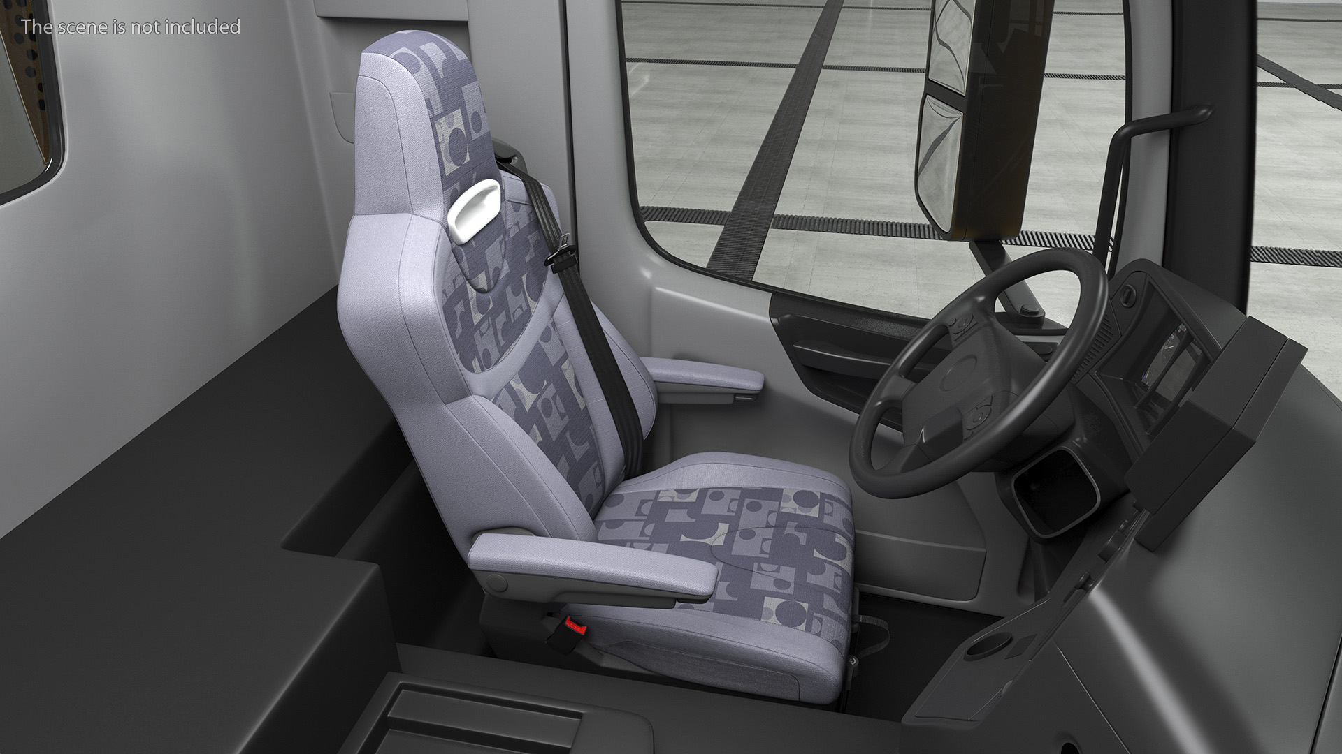 3D Commercial Truck Driver Seat model